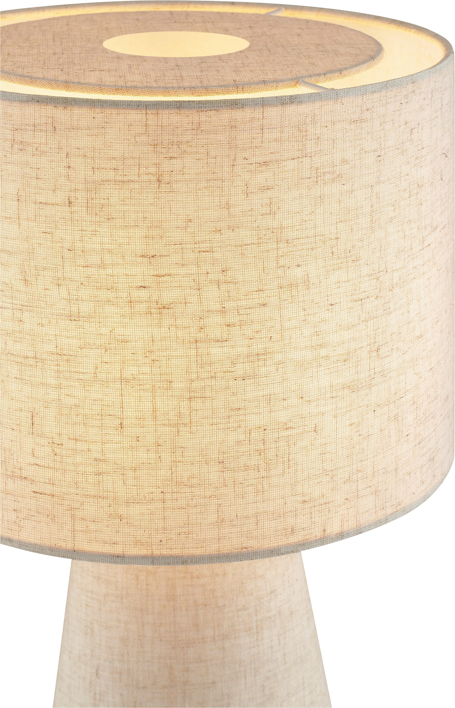 LeGer Home by Lena Gercke Tischleuchte Lienne, ohne Leuchtmittel, Höhe 45 cm, Ø 25 cm, E14, Textilschirm, Schnurzwischenschalter
