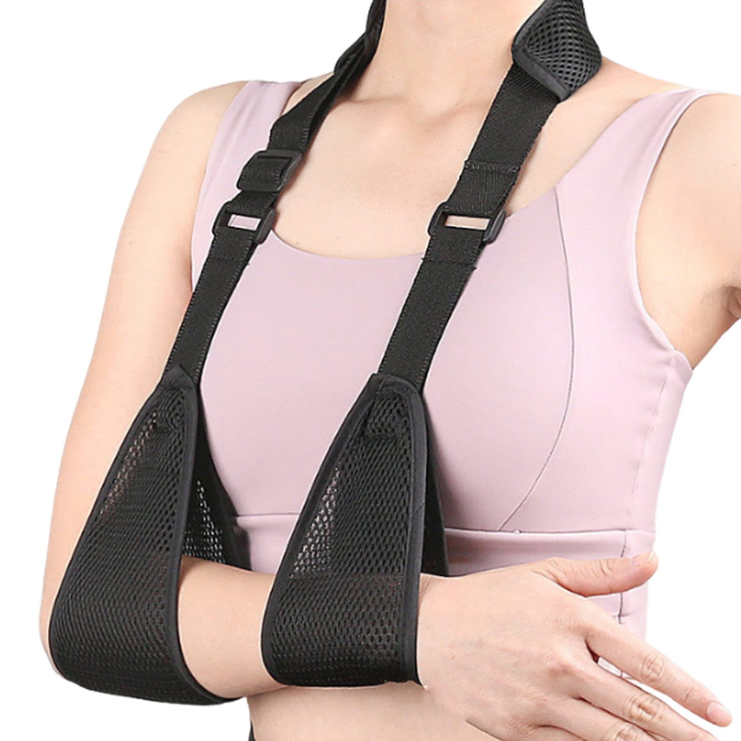 Refttenw Armbandage Armschlinge,Einstellbar Armschlaufe,Schulterstützhilfe,Atmungsaktiv