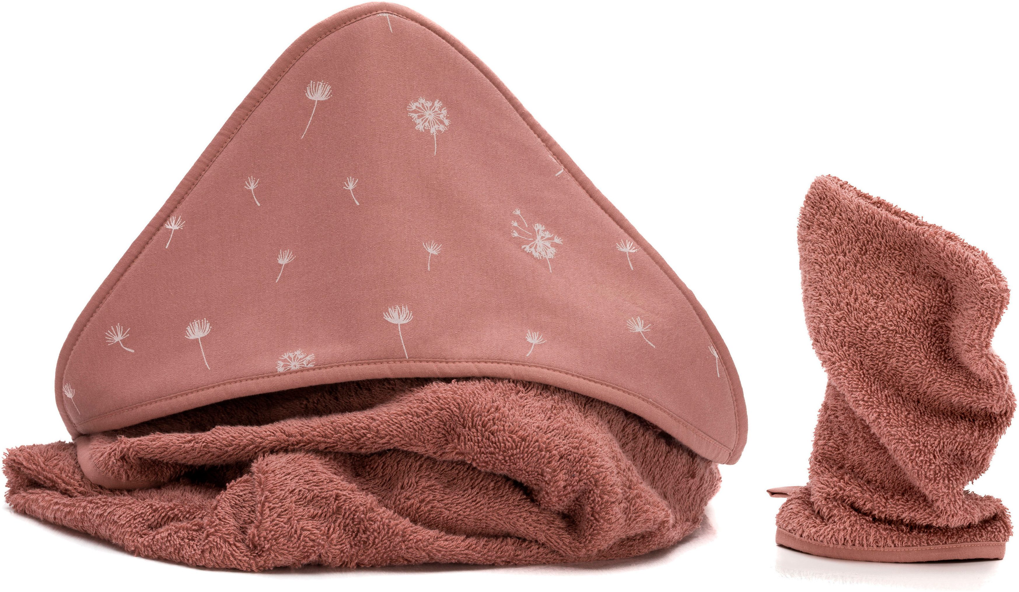 Fillikid Kapuzenhandtuch Kapuzenbadetuch mit Waschhandschuh, Frottee (Set, günstig online kaufen