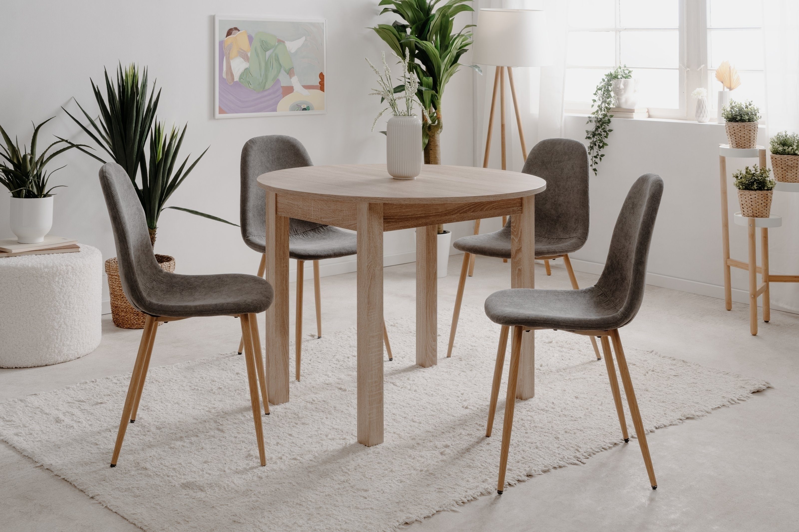 freiraum Esstisch Coburg, in Sonoma Eiche - 100x76x100cm (BxHxT) günstig online kaufen