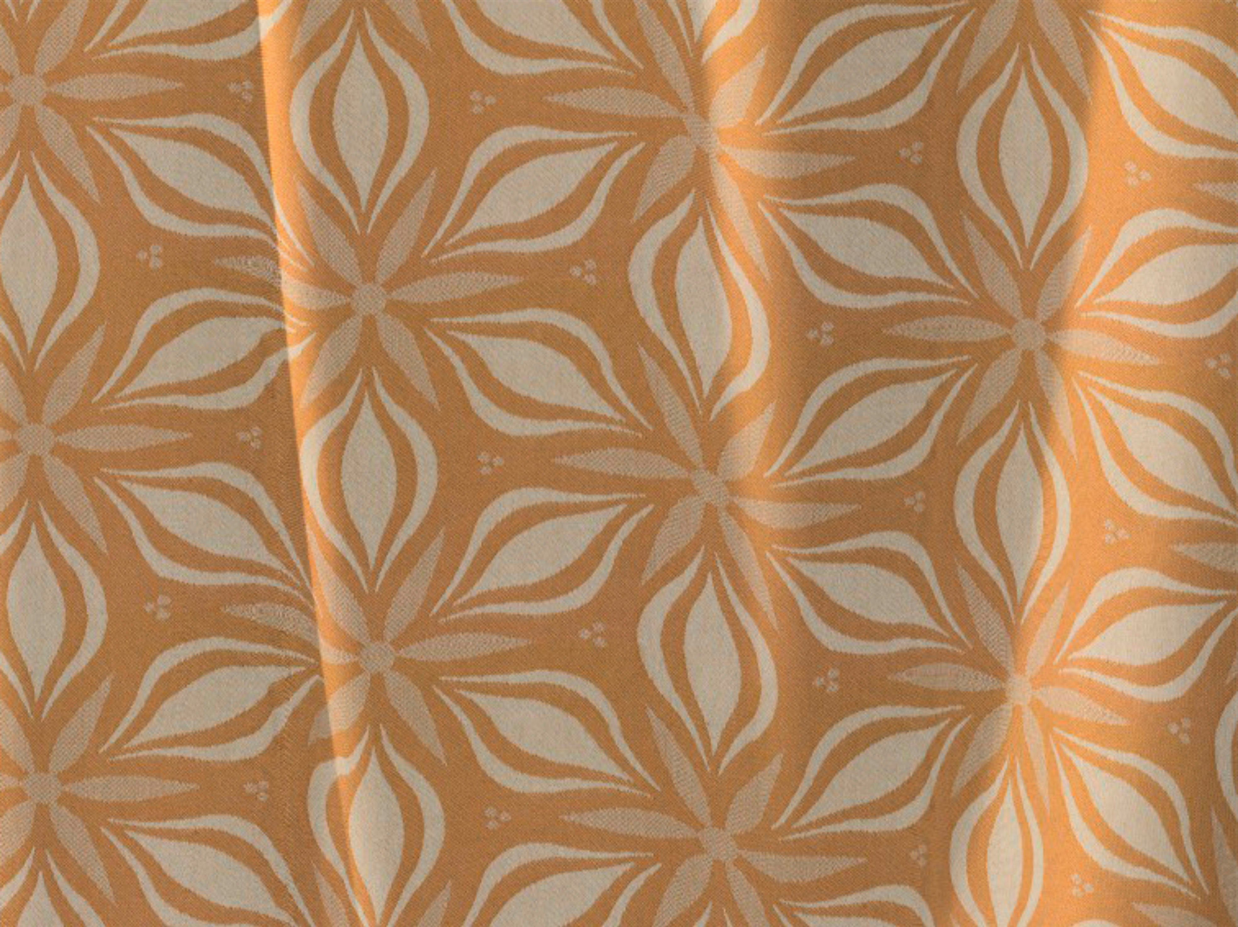 Adam Vorhang Retro Floret (1 St), Kräuselband, blickdicht, Jacquard, aus 100% Bio-Baumwolle