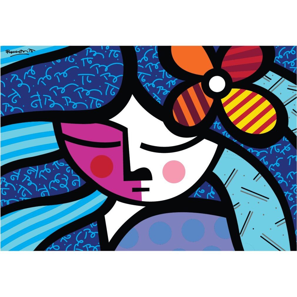 BLUEBIRD Puzzle BLUEBIRD Puzzle Mädchen mit Blume 1000 Teile, Puzzleteile