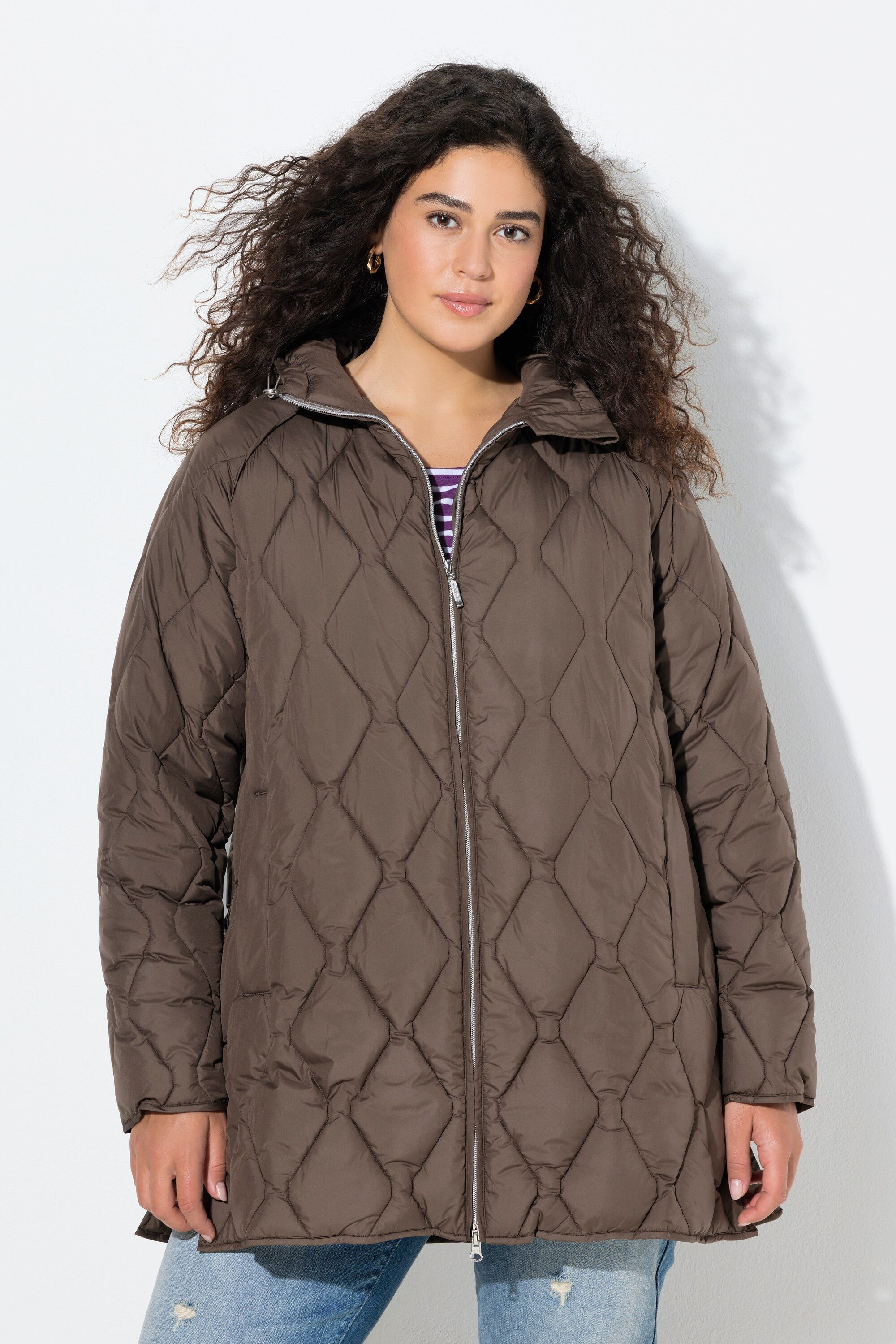 Ulla Popken Steppjacke HYPRAR Steppjacke 2-Wege-Zipper