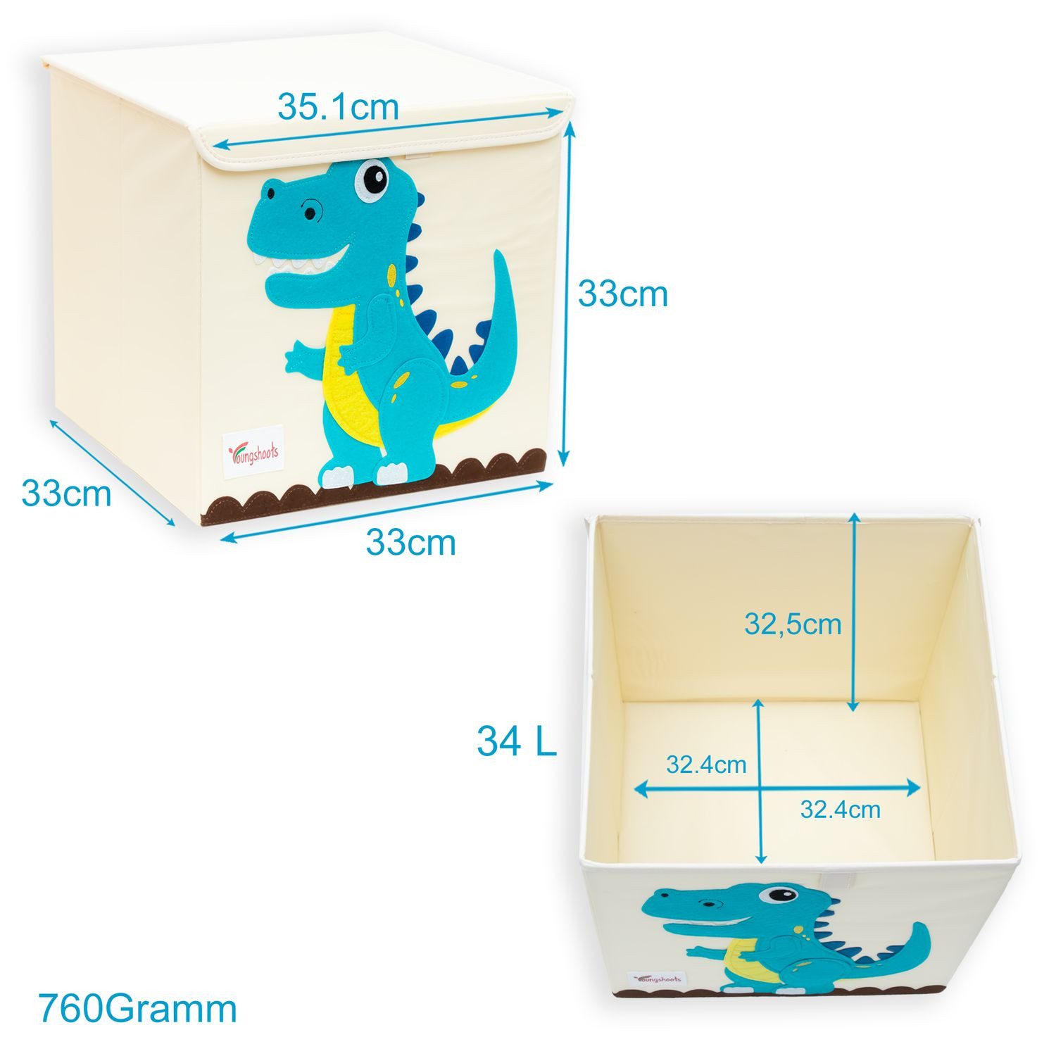 Intirilife Aufbewahrungsbox (1 St), Aufbewahrungsbox Kinder für Spielzeug kompatibel mit Kallax Regalen