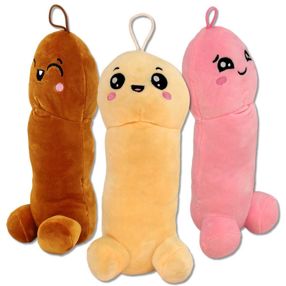 Landahl & Baumann Kuscheltier Penis Kuscheltier mit Gesicht – 25 cm, flauschig weich