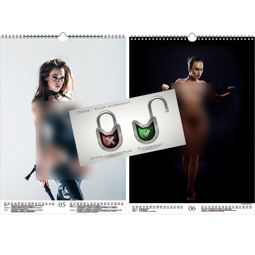 Seelenzauber Wandkalender Sexy Domination Domina BDSM Fetisch Girls DIN A3 Kalender für 2023