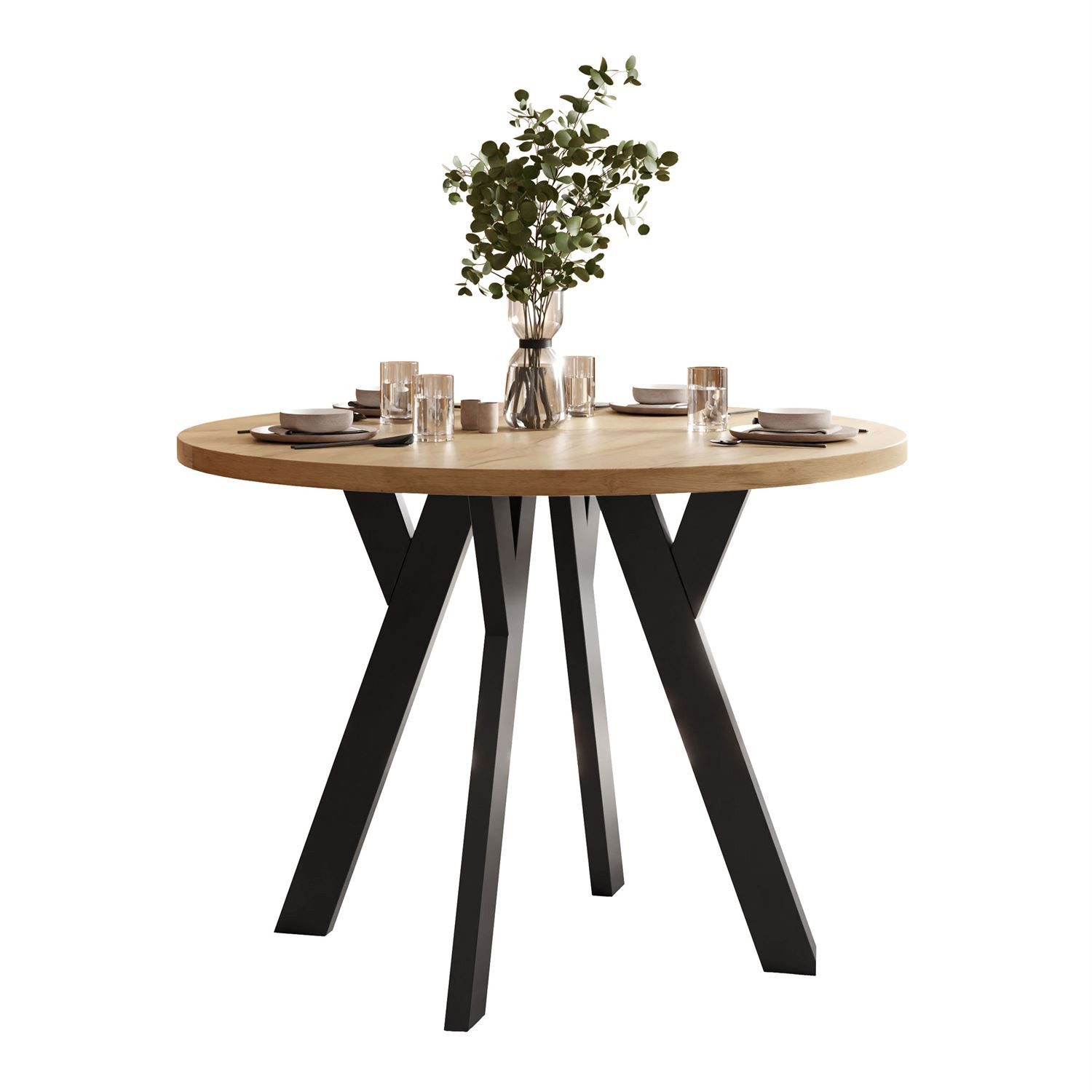 Lookway Esstisch VOLTA LOFT Runder ausziehbarer günstig online kaufen