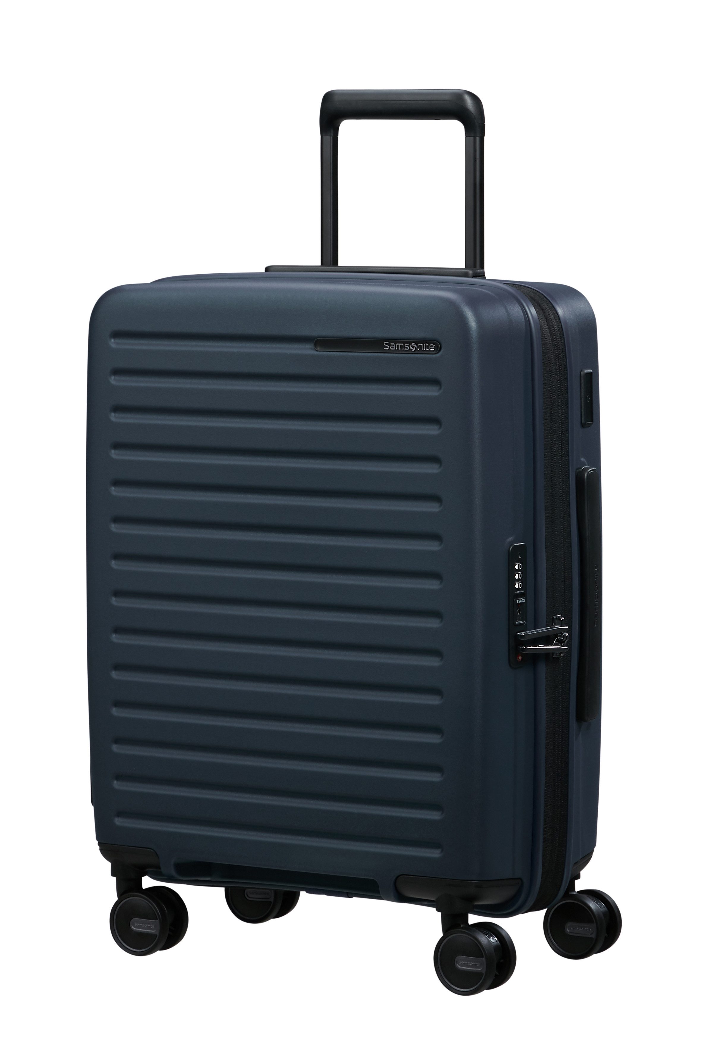 Samsonite Hartschalen-Trolley RESTACKD, 4 Rollen, mit fester Trennwand und verstellbaren Packgurten