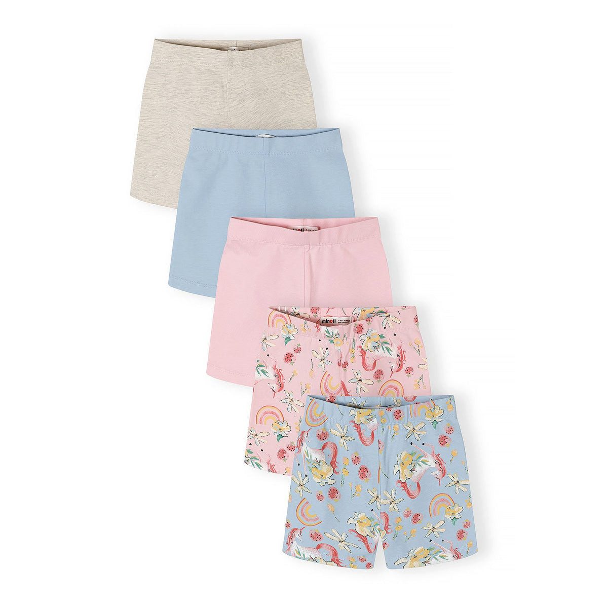 MINOTI Radlerhose für Mädchen (Packung, 5-tlg) mit Einhorn-Print