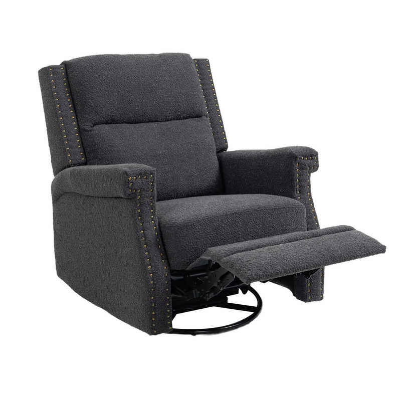 AUKWIK Loungesessel, 360° drehbarer und schaukelnder Liegestuhl (2-St), Mit verstellbarer Rückenlehne