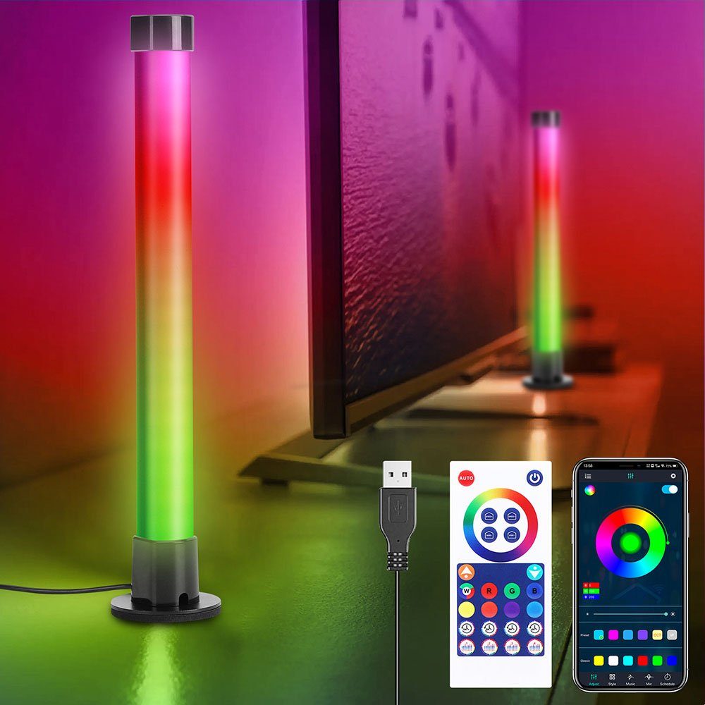 Rosnek LED-Streifen Smart Bluetooth, Auto TV Gaming RGBW Lichter