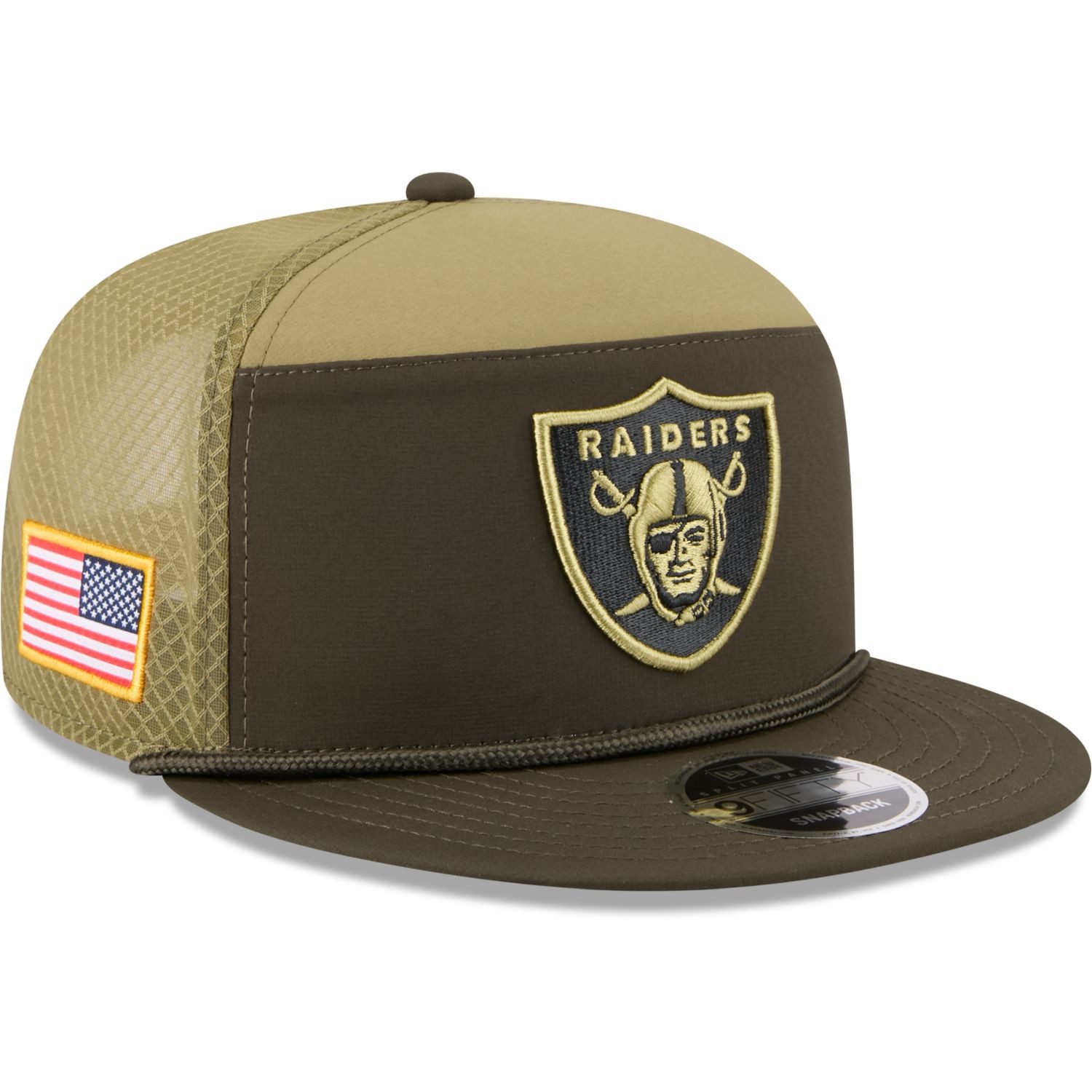 New Era Snapback Cap 9Fifty Split Panel SALUTE Las Vegas Raiders günstig online kaufen