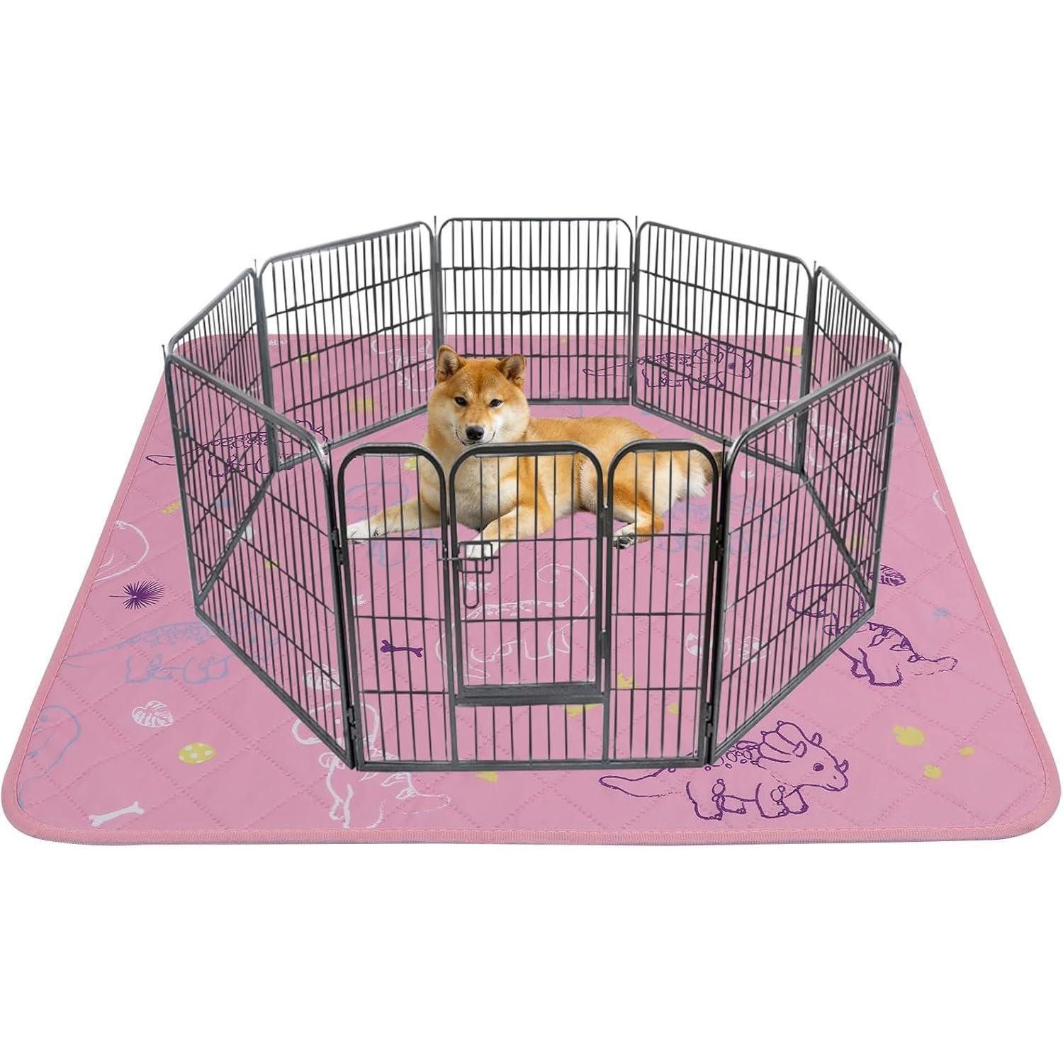 LuxusKollektion Hunde-Halsband Welpenunterlagen Waschbar Wiederverwendbar 122*122cm-1pcs 1pcs Rosa