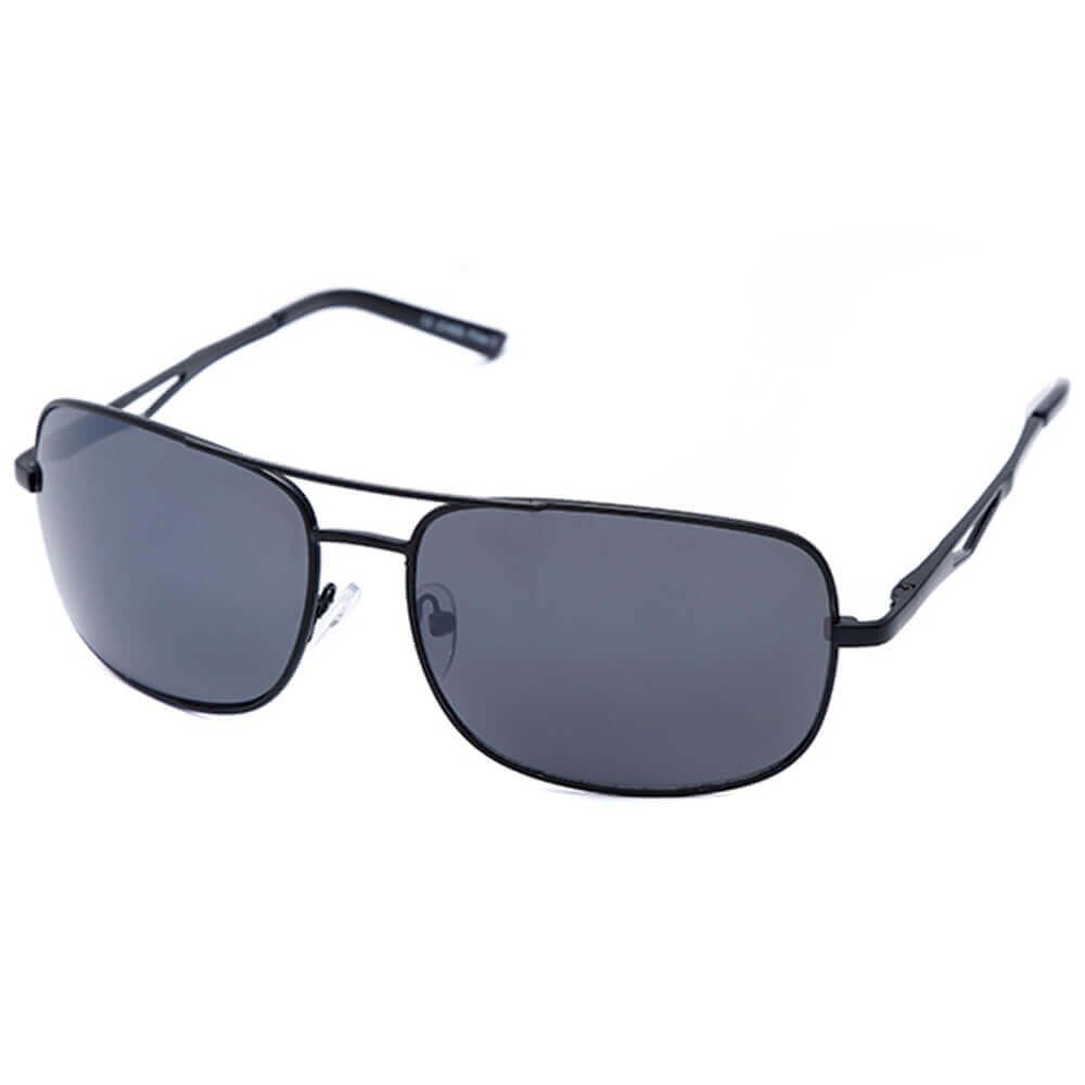Goodman Design Sonnenbrille Pilotenbrille Fliegerbrille im Classic Style Federbügel. UV Schutz 400 Schwarz