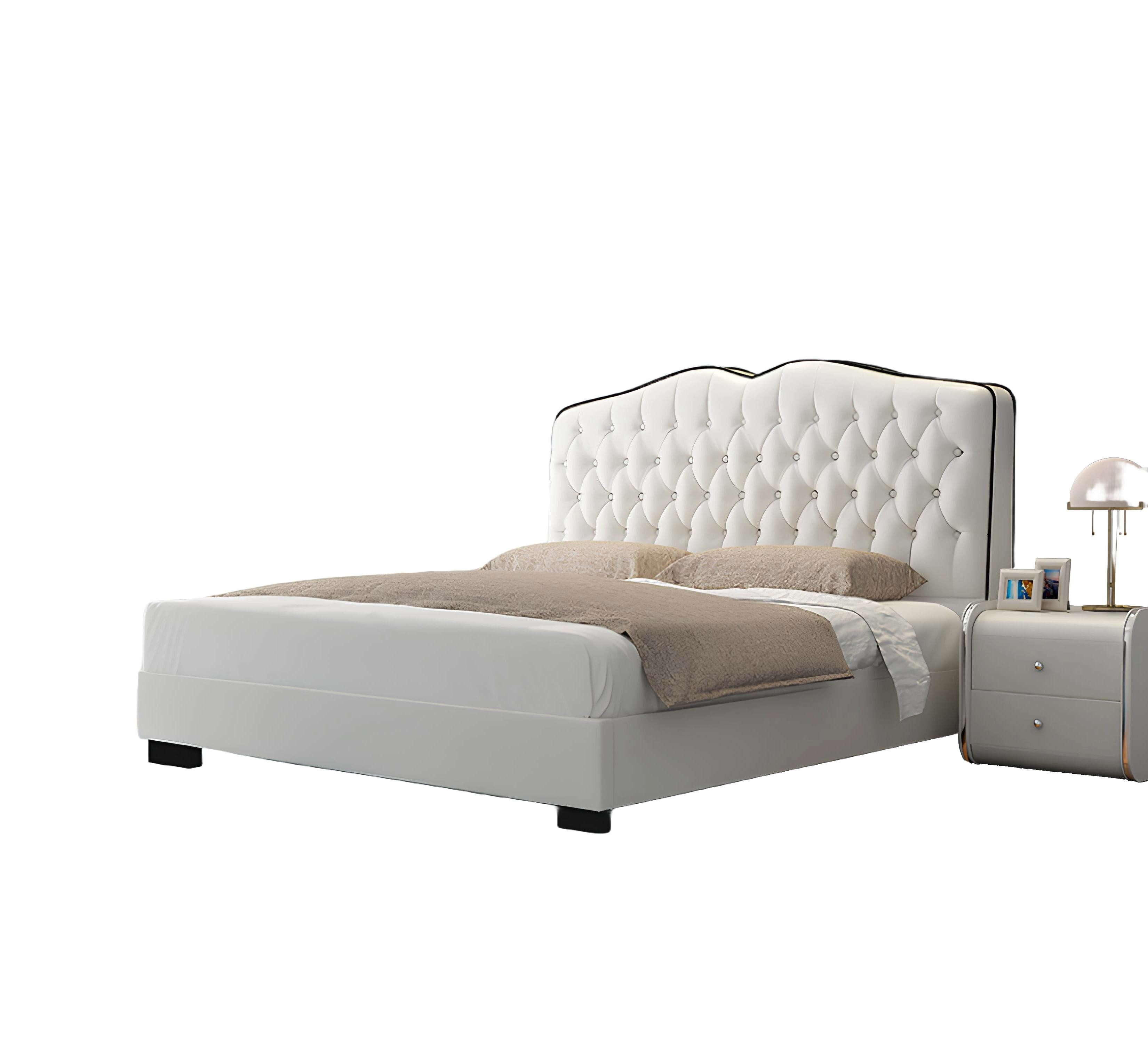 Bett Neues Designer Luxus Doppelbett mit Polsterung im Chesterfield-Stil
