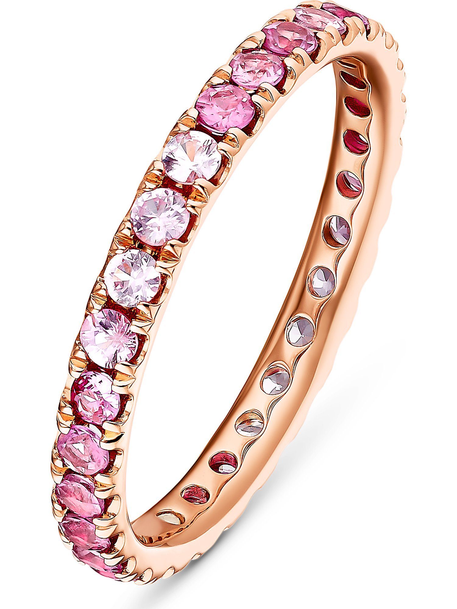 GUIA Fingerring GUIA Damen-Damenring 585er Roségold Saphir, Saphir