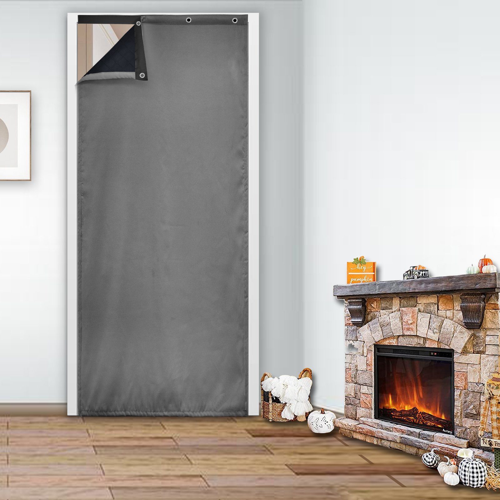 Magnetischer Isolierter Türvorhang – 96,4 X 213,4 Cm, Für Türen Bis 91,4 X 208,3 Cm | Schalldicht, Wärmeisolierend & Lichtblockierend