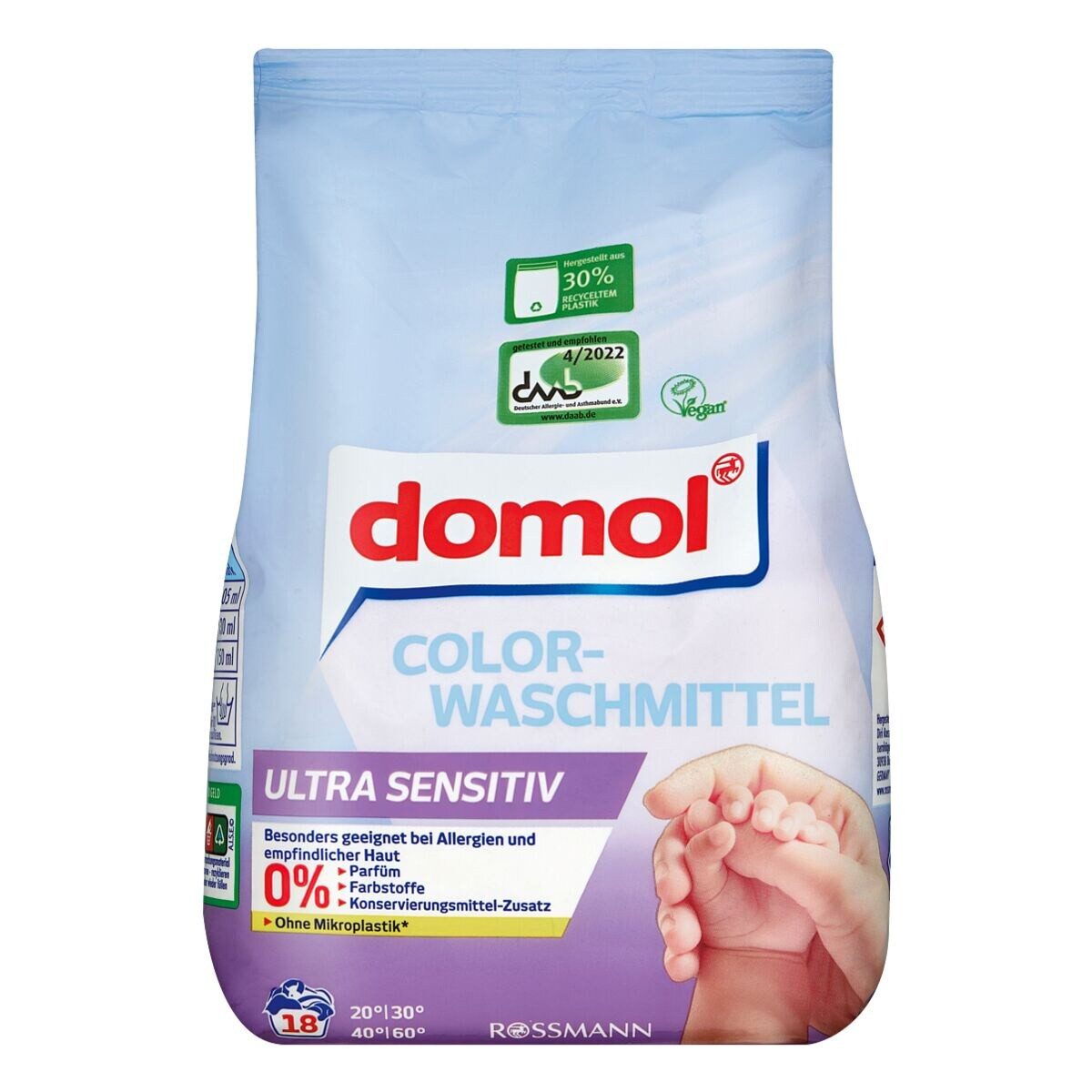 Domol ultra sensitiv Colorwaschmittel (18 WL, 1,2 kg)