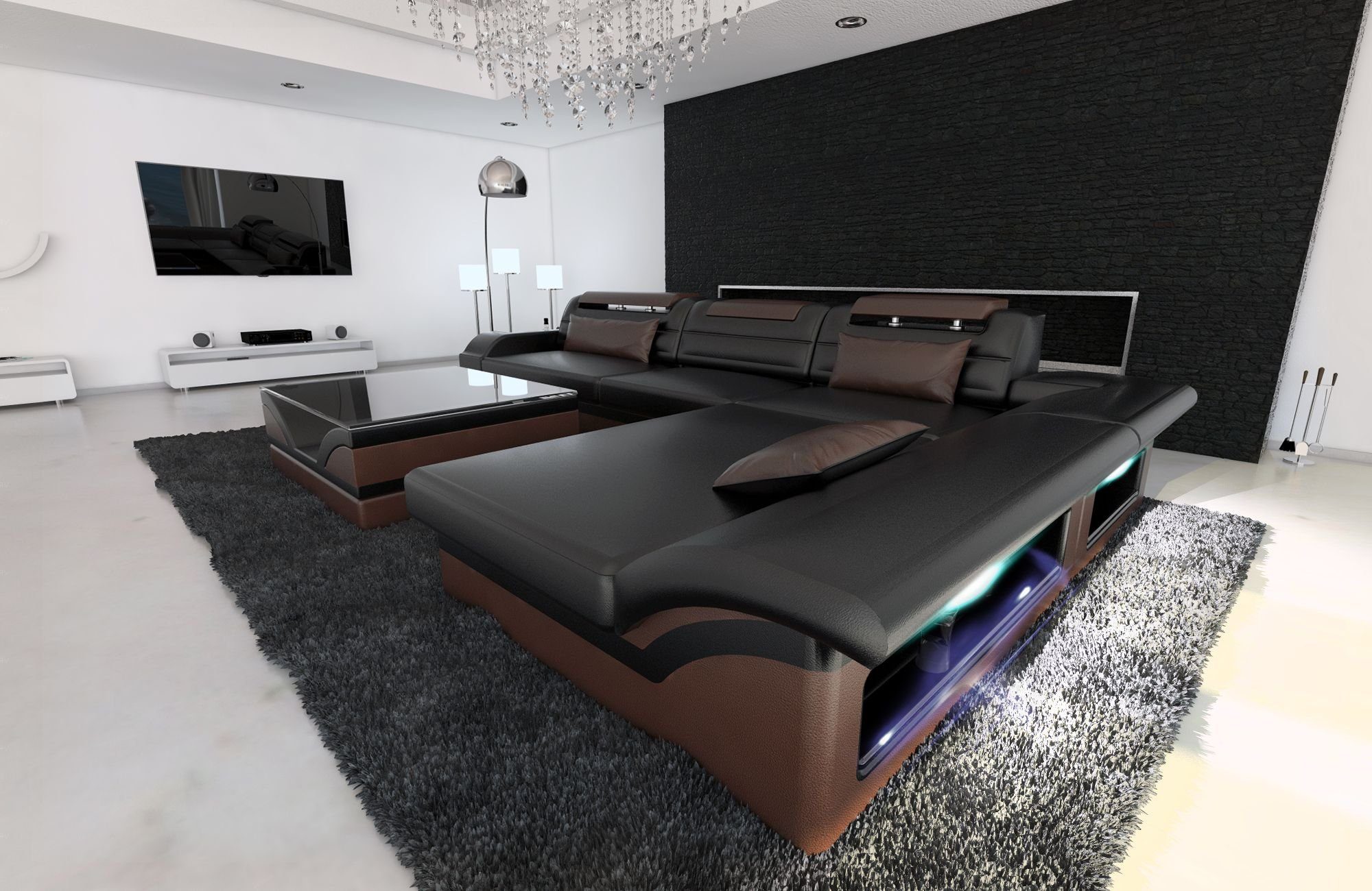 Sofa Dreams Ecksofa Couch Leder Sofa günstig online kaufen