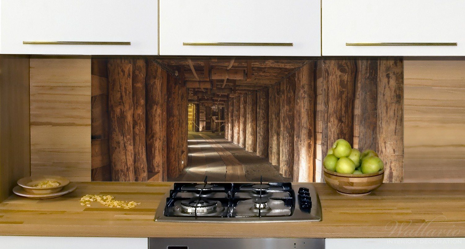Tunnel Salzmine in Küchenrückwand in Alter einer Polen, Wallario (1-tlg)