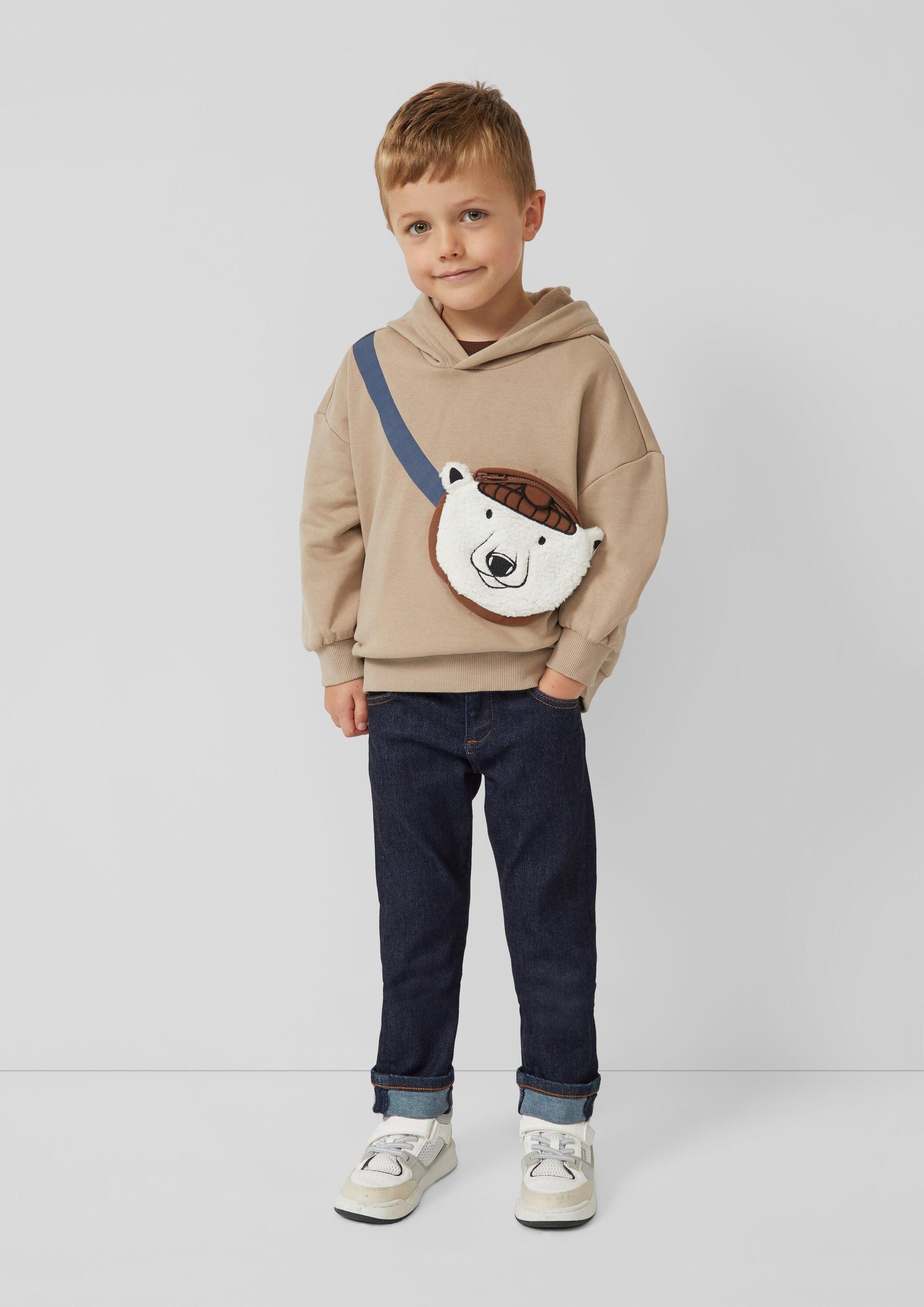 s.Oliver Sweatshirt Sweatshirt Kuscheliger Oversize Hoodie mit aufgesetzter Reißverschlusstasche