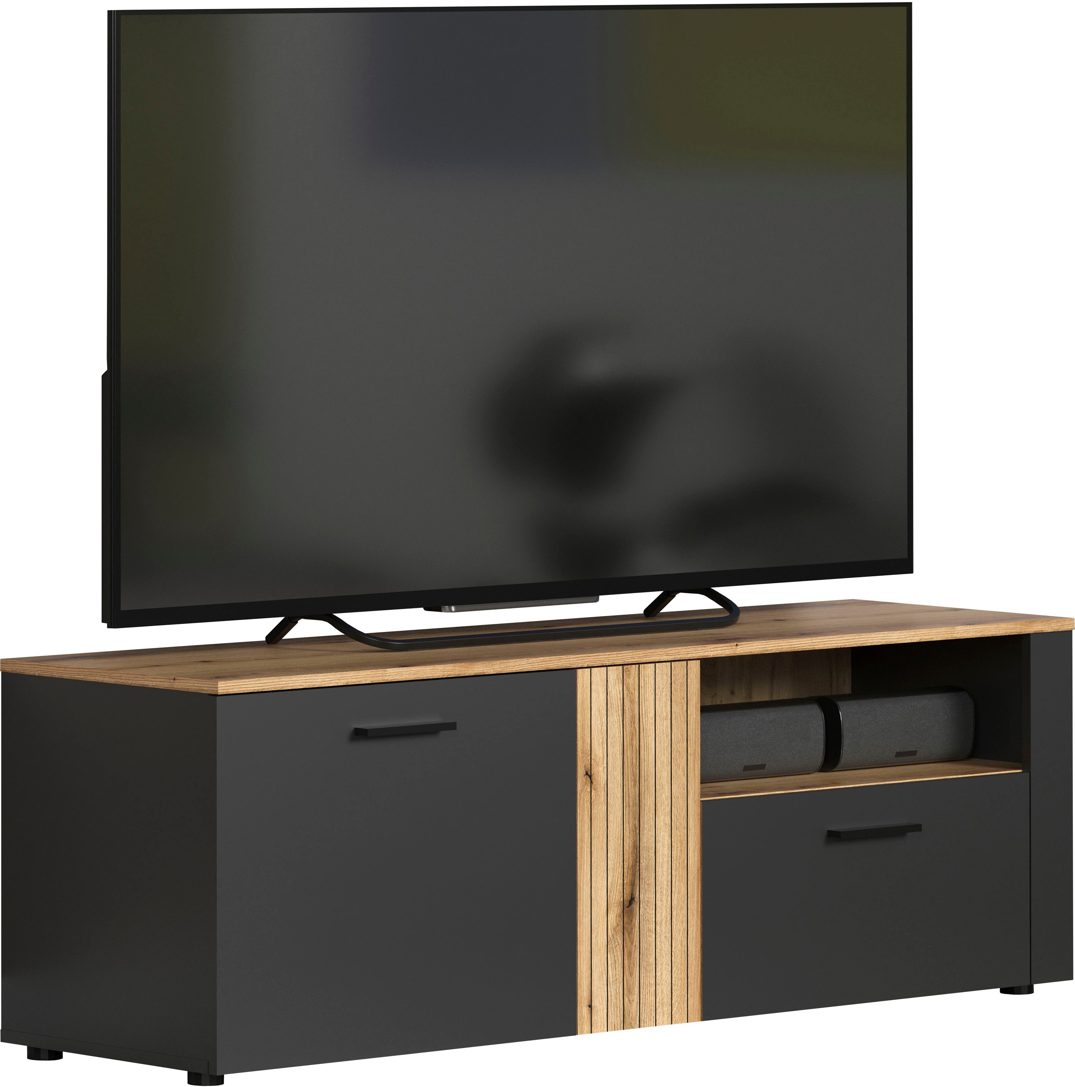 Home affaire TV-Bank Estepona (1 St), TV-Board, 2 Türen, 1 Schublade, 1 Fach - (B/T/H) 150/42/50 cm