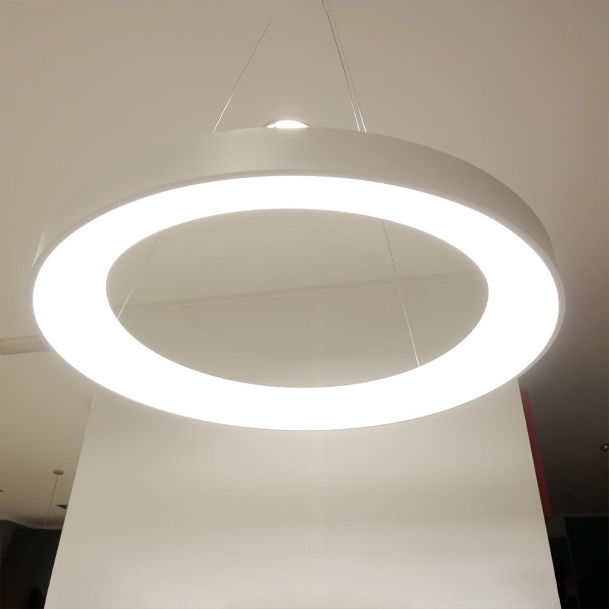 Vivida International Hängeleuchten Inner-R Pendelleuchte, Weiß, Ø: 60 cm, LED fest integriert, Warmweiß, Hängelampe