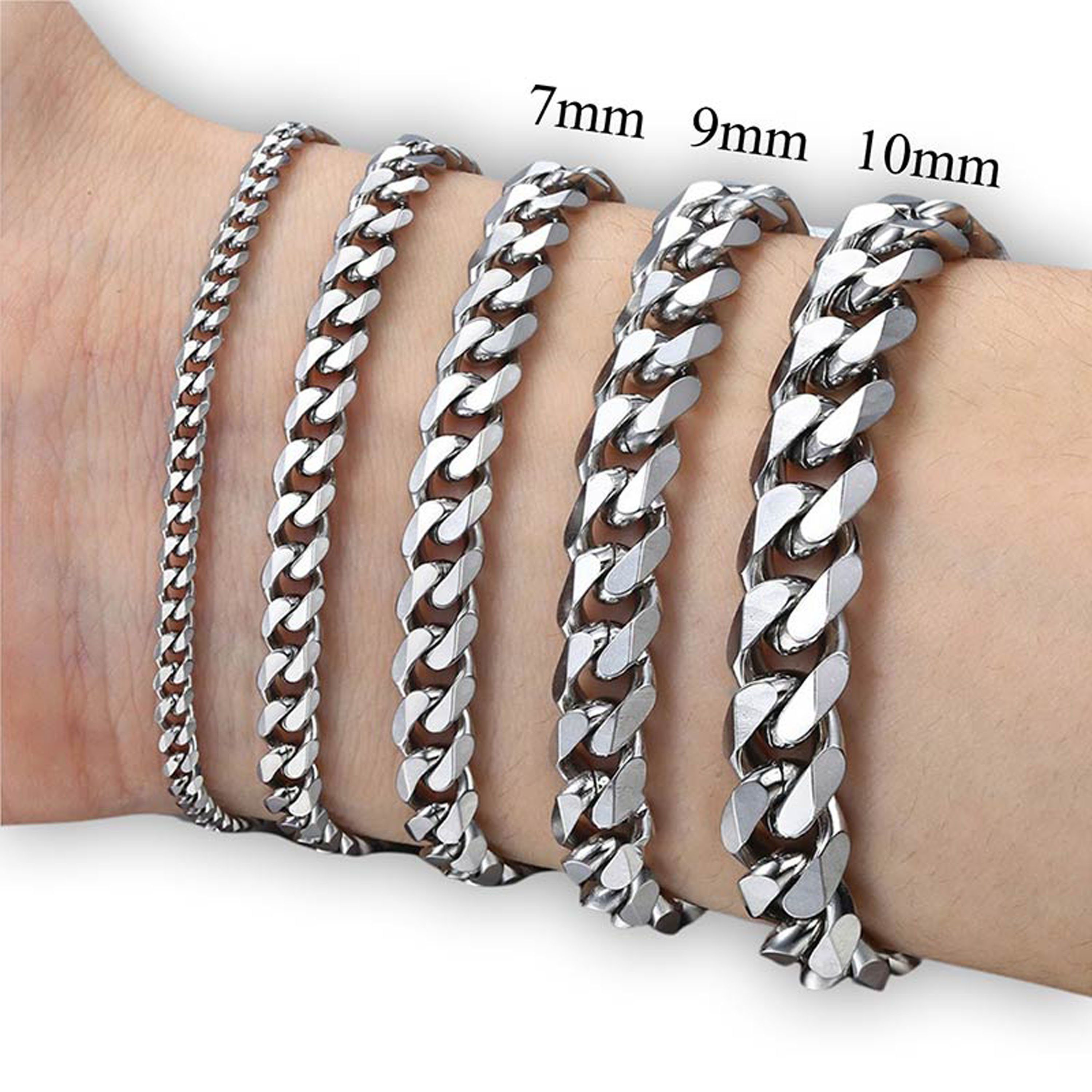 UNIQAL.de Königsarmband Königskette Gliederkette Edelstahlarmband unisex "SIMPLE CHAIN" (Edelstahl, Casual Style, Unisex, Basic, handgefertig in Deutschland)