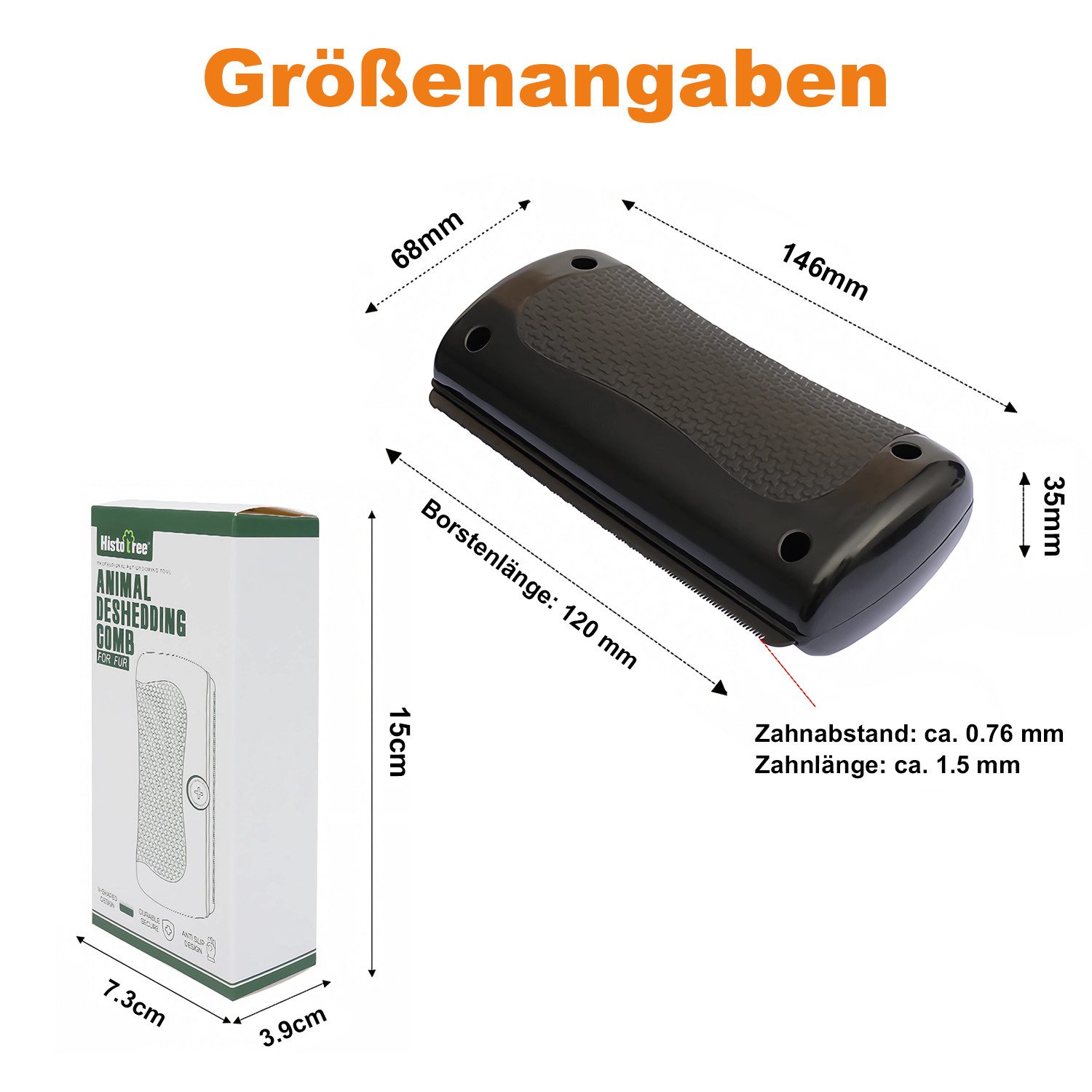 Refined Living Fellbürste Tierbürste Tierpflege Bürste Universal Haustier Bürste Grooming Brush, (Pet Care Brush Tails Enthaarungsbürste Detangler Bürste Katzenbürste, 1-tlg), Pflegebürste für Katzen und Hunde für Unterwolle & Deshedding Tool
