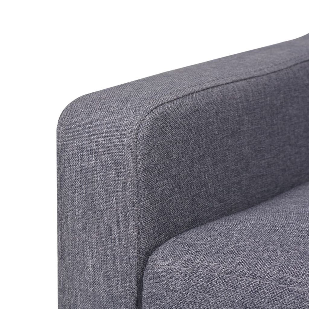 vidaXL Sofa 2-Sitzer-Sofa Stoff Grau Couch