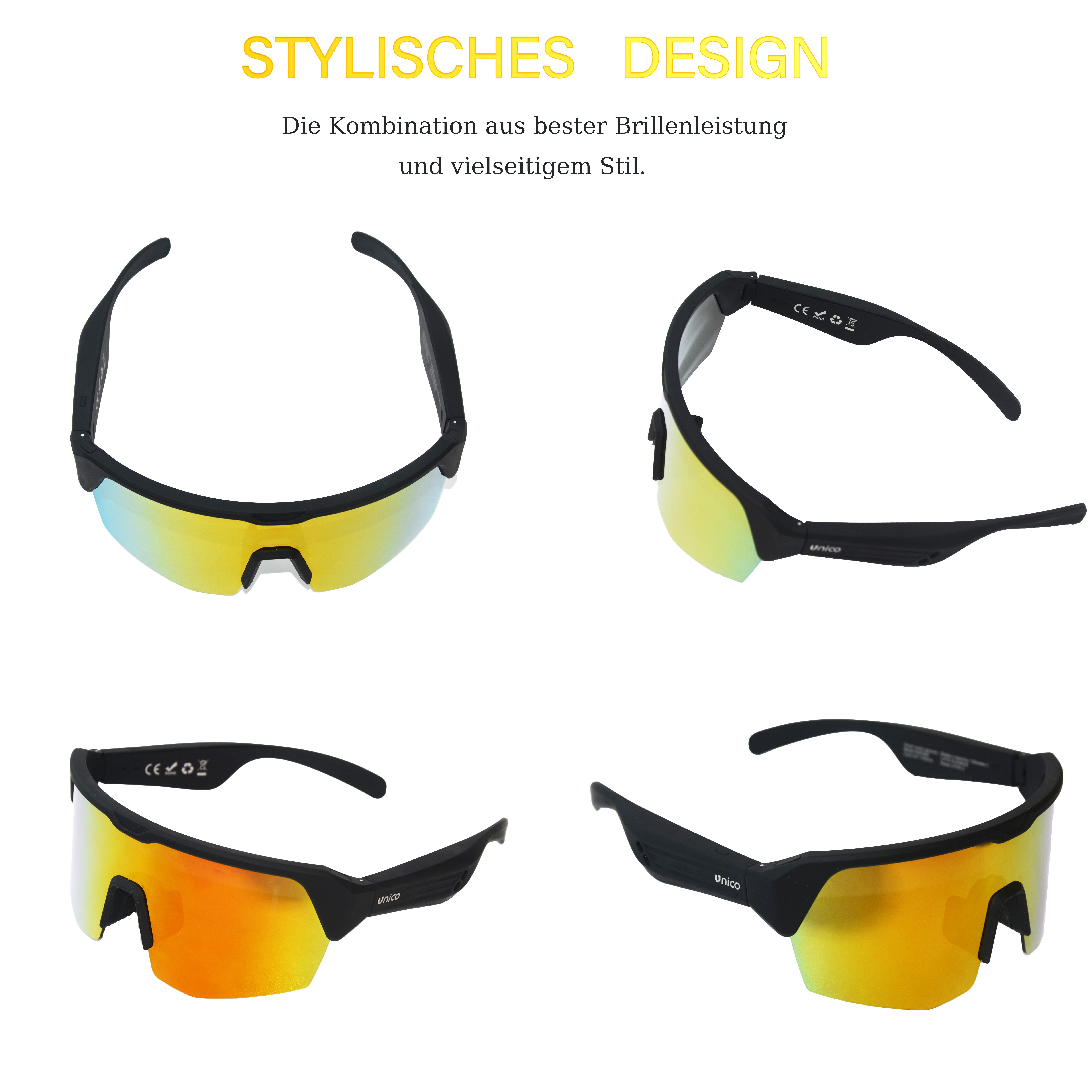 Sonnenbrille Smart Bluetooth Open Ear Kopfhörer UV400 Wasserdichte Herren/Damen