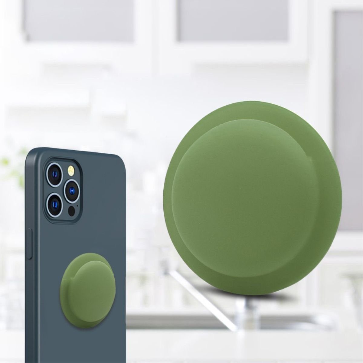 Cover - AirTags Grün Silikonhülle für Hülle 2021 Schlüsselanhänger CoverKingz Apple - selbstklebend