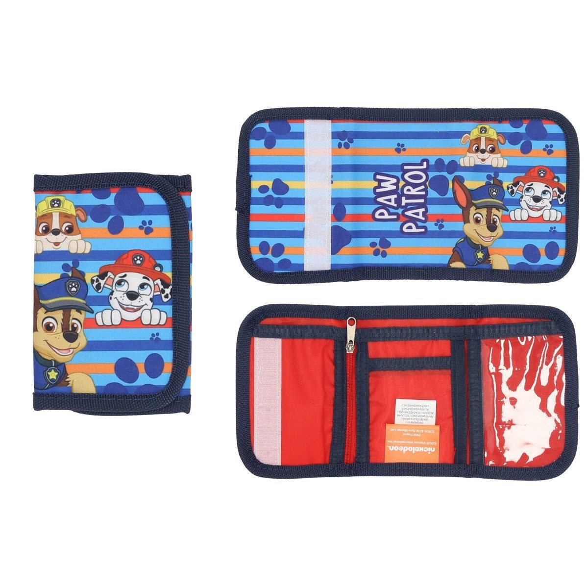 PAW PATROL Geldbörse / Portemonnaie für Jungen & Mädchen mit Chase & Co. (1-tlg), mit Klettverschluss