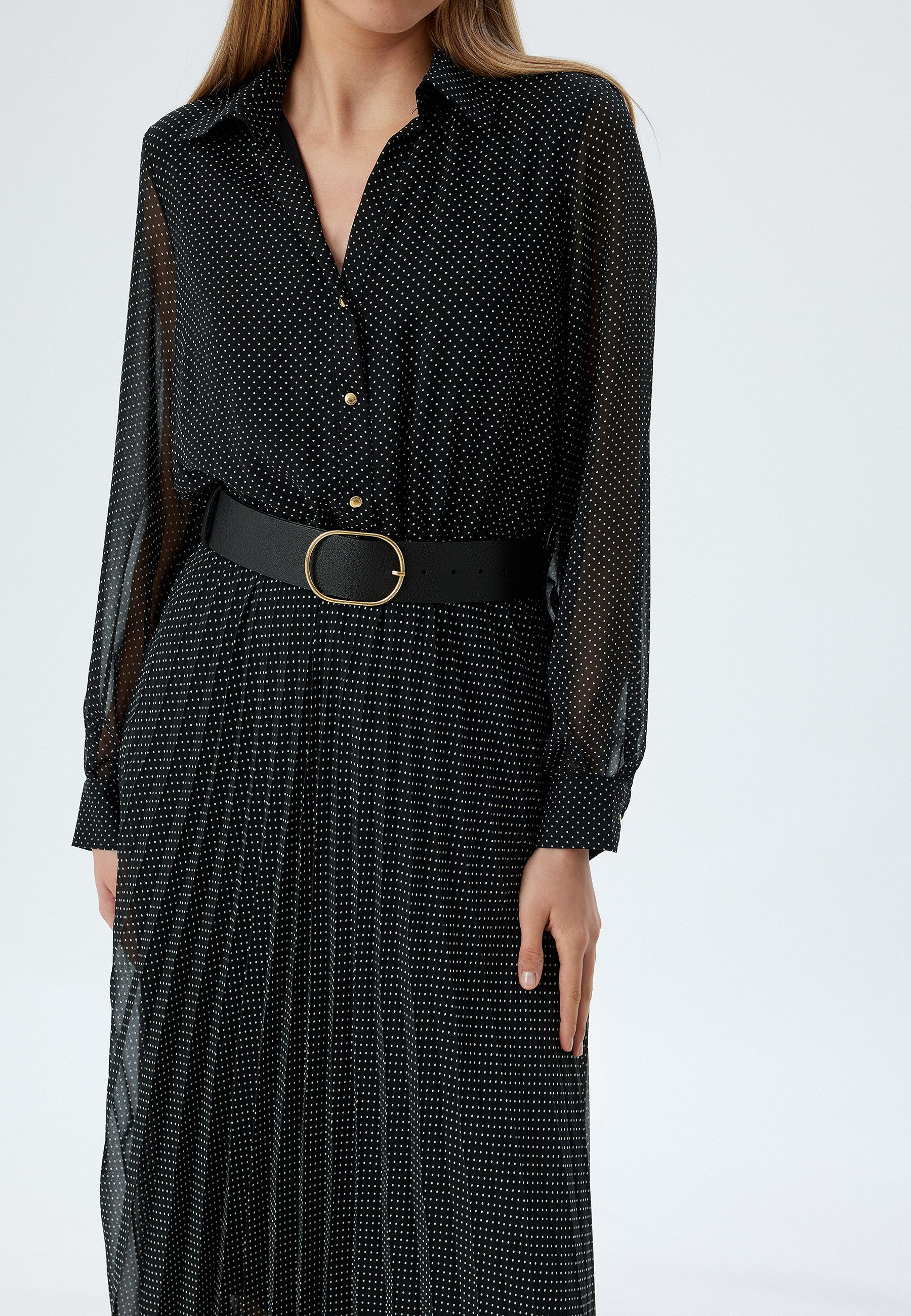 Koton Midikleid Midi Länge Schmales Plissee