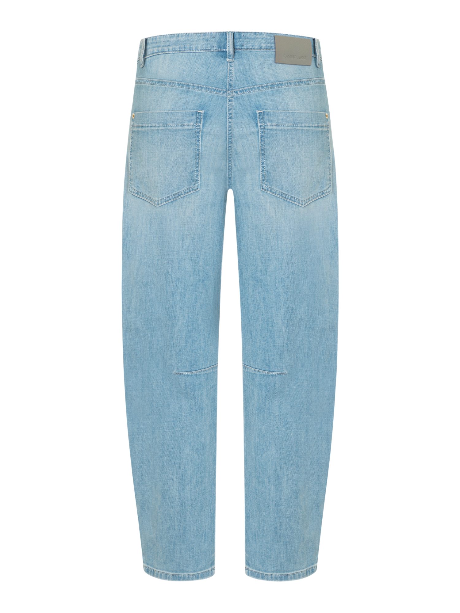 Cambio Stretch-Hose blau, Casual, Baumwolle, Unifarben, Wide Leg, Mittel