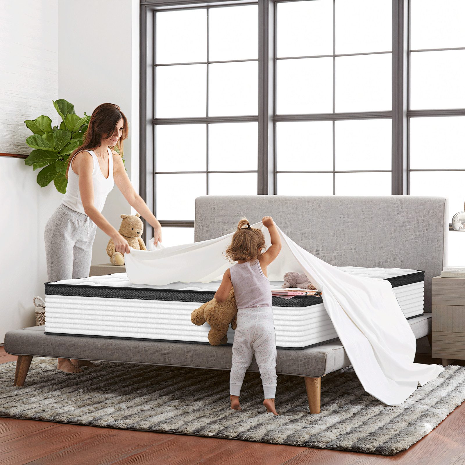 Boxspringmatratze Matratzen 90x200 cm, 7-Zonen Federkernmatratze, günstig online kaufen