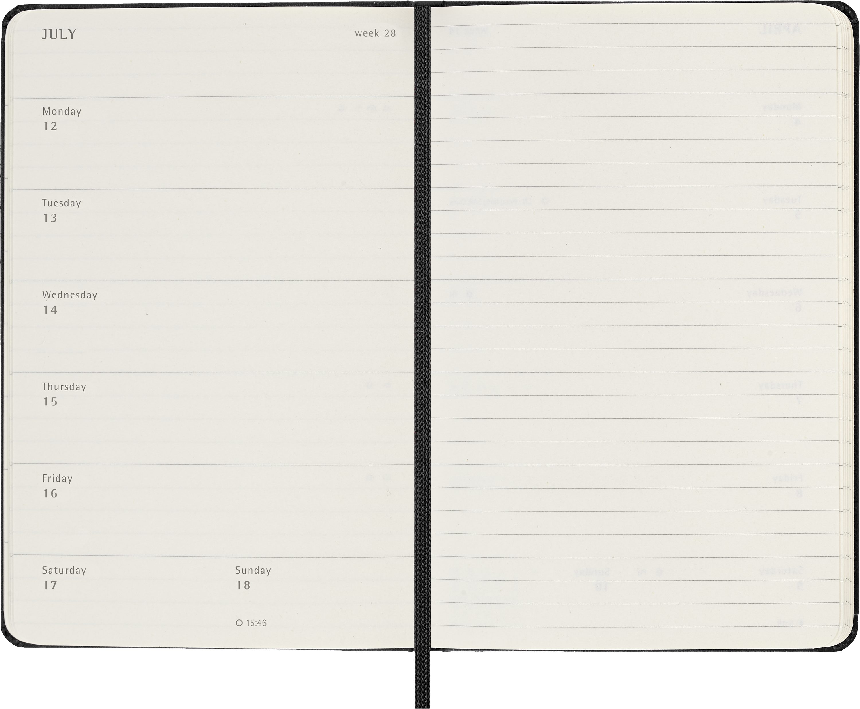 MOLESKINE Buchkalender, MOLESKINE 18 MONATE WOCHEN NOTIZKALENDER 26/27 - FESTER EINBAND - P/A6