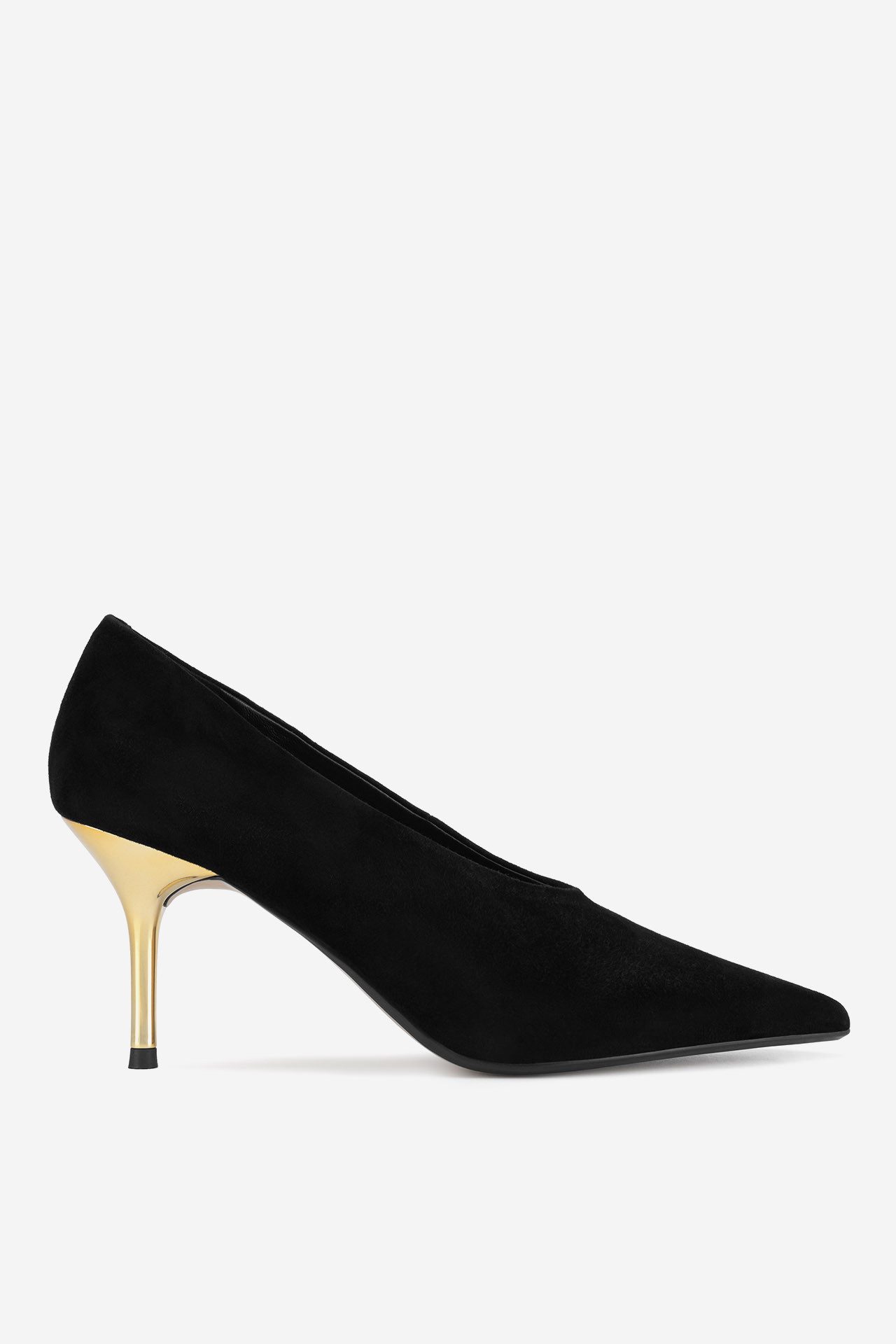 Gino Rossi – Damen-Pumps „Cleo“ aus Veloursleder mit Goldabsatz Pumps