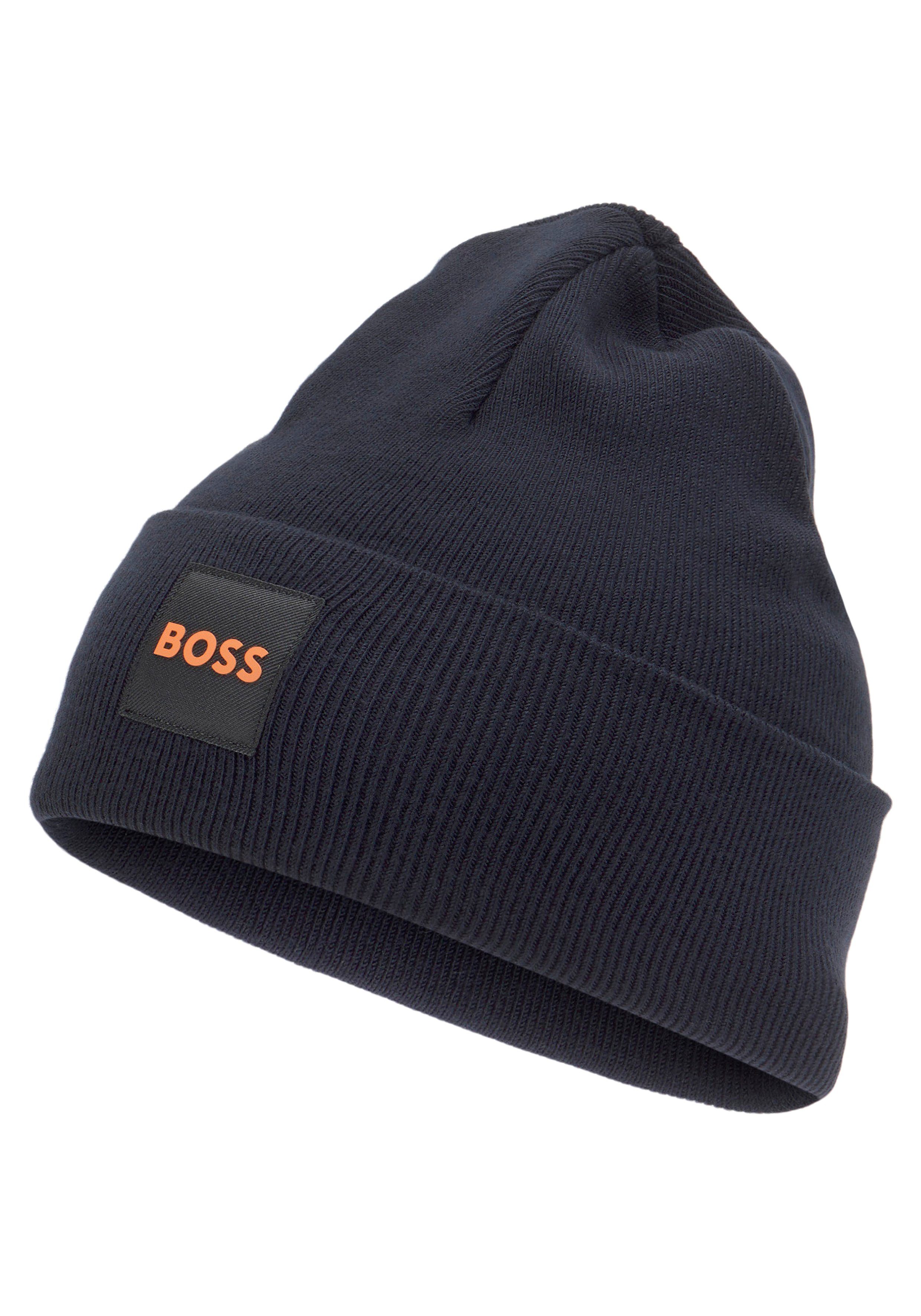 BOSS ORANGE Beanie Fantastico_Hat mit BOSS-Logobadge, Verleiht deinen  Outfits eine casual Note | Strickmützen