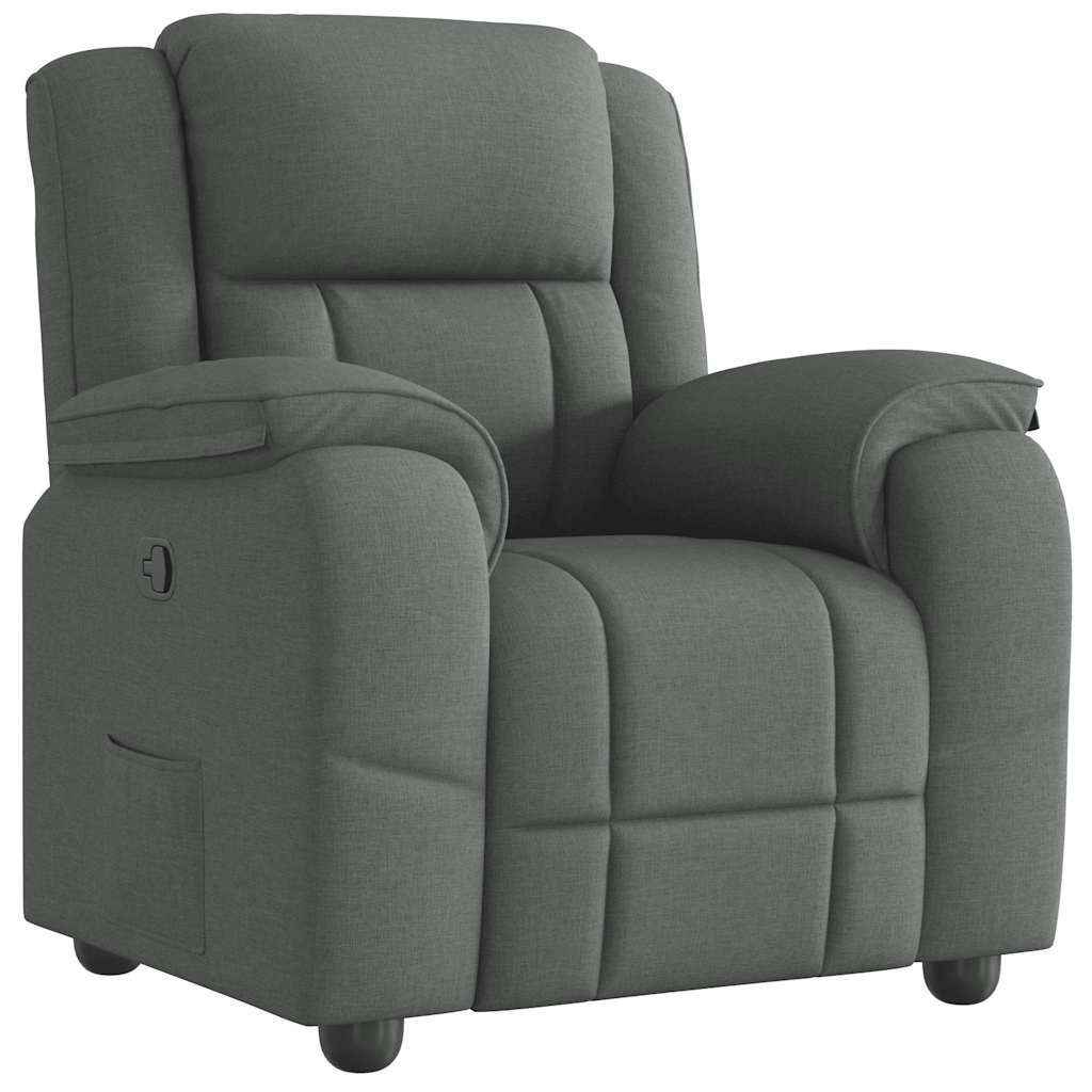 vidaXL Sessel Relaxsessel, Stoff, Dunkelgrau (1-St)