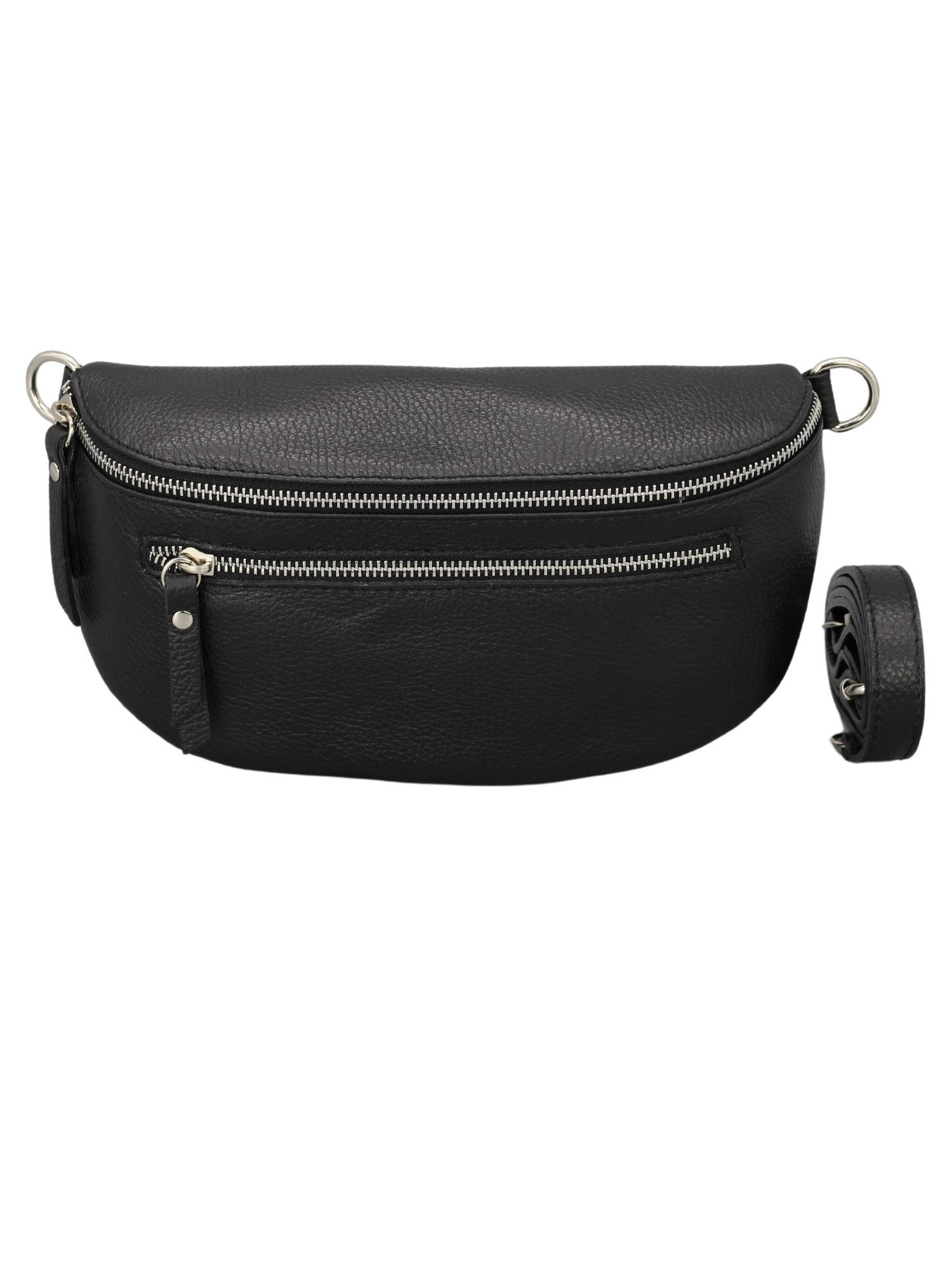 Schultertasche Lucia Damen Leder-Bauchtasche – Echtleder, Made in Italy