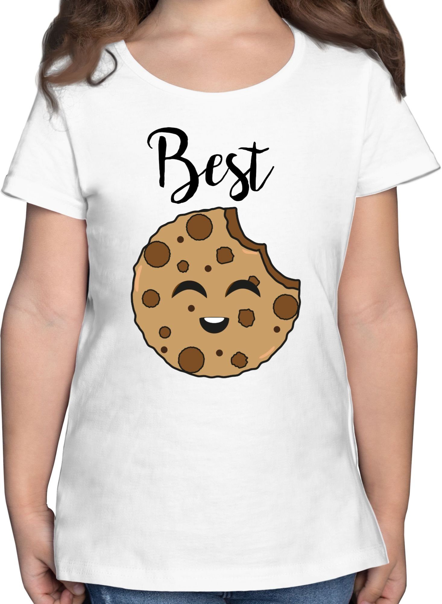 Shirtracer T-Shirt Best Friends Cookies - Best Partner-Look Familie Kind 1 Weiß