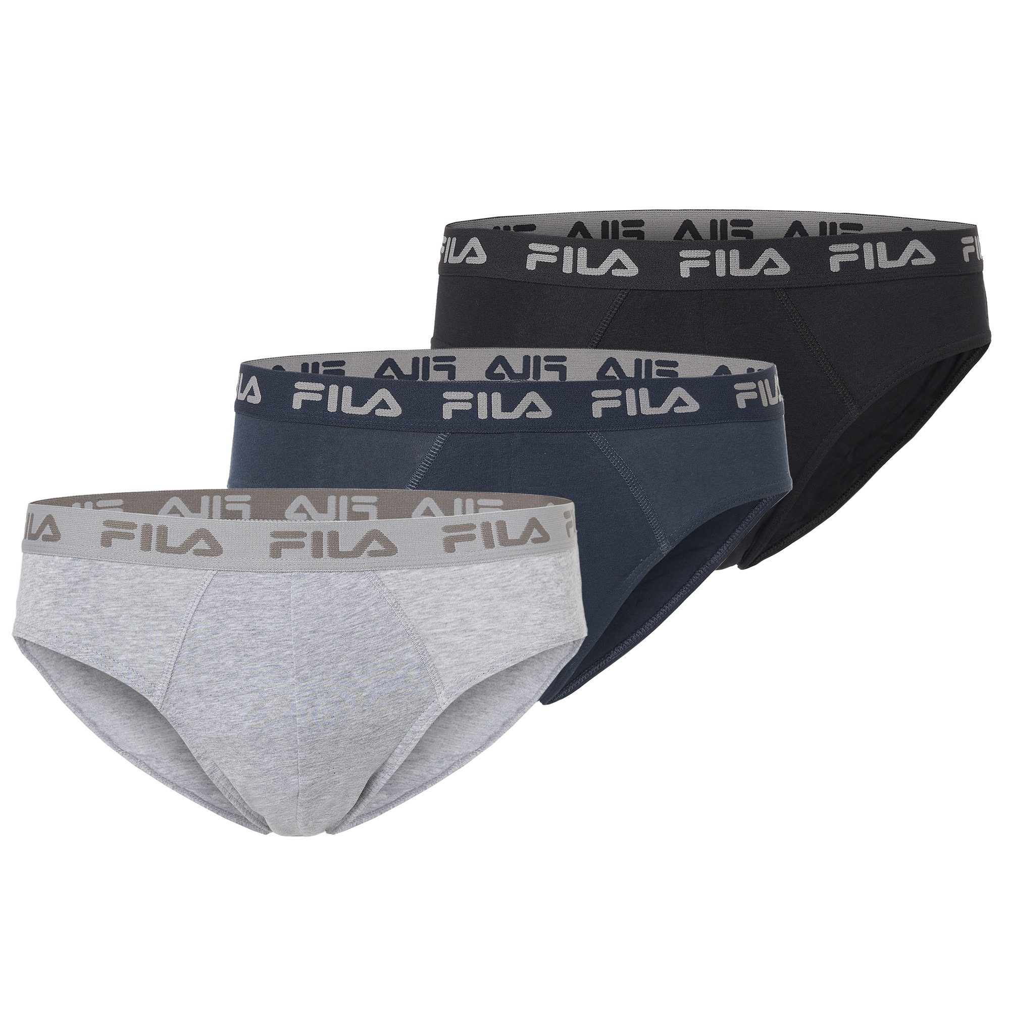 Fila Slip MAN BRIEF (3er Pack) elastischer Logobund