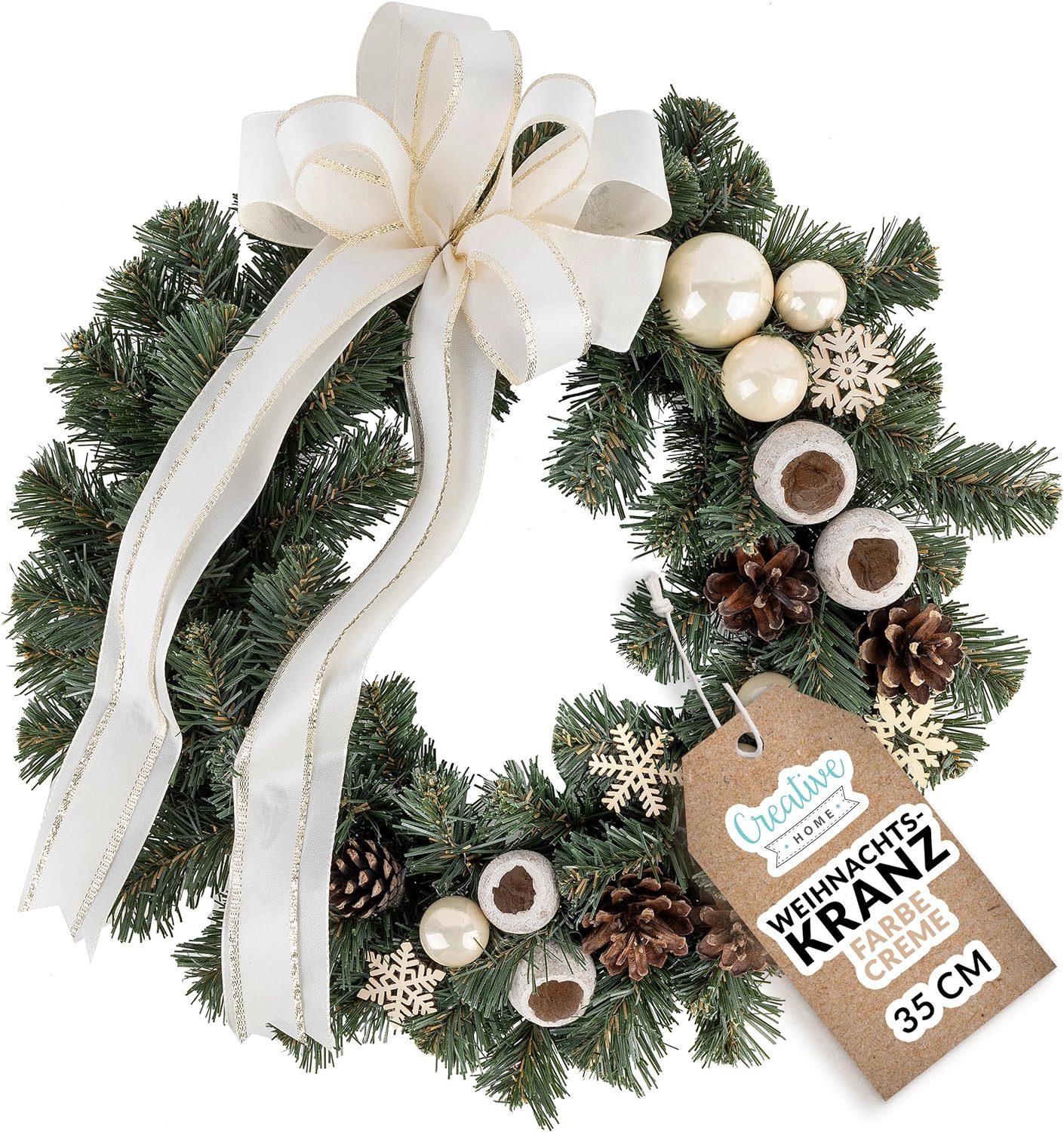 Kunstkranz Weihnachtskranz Türkranz Weihnachten Künstlich Durchmesser 35 cm günstig online kaufen