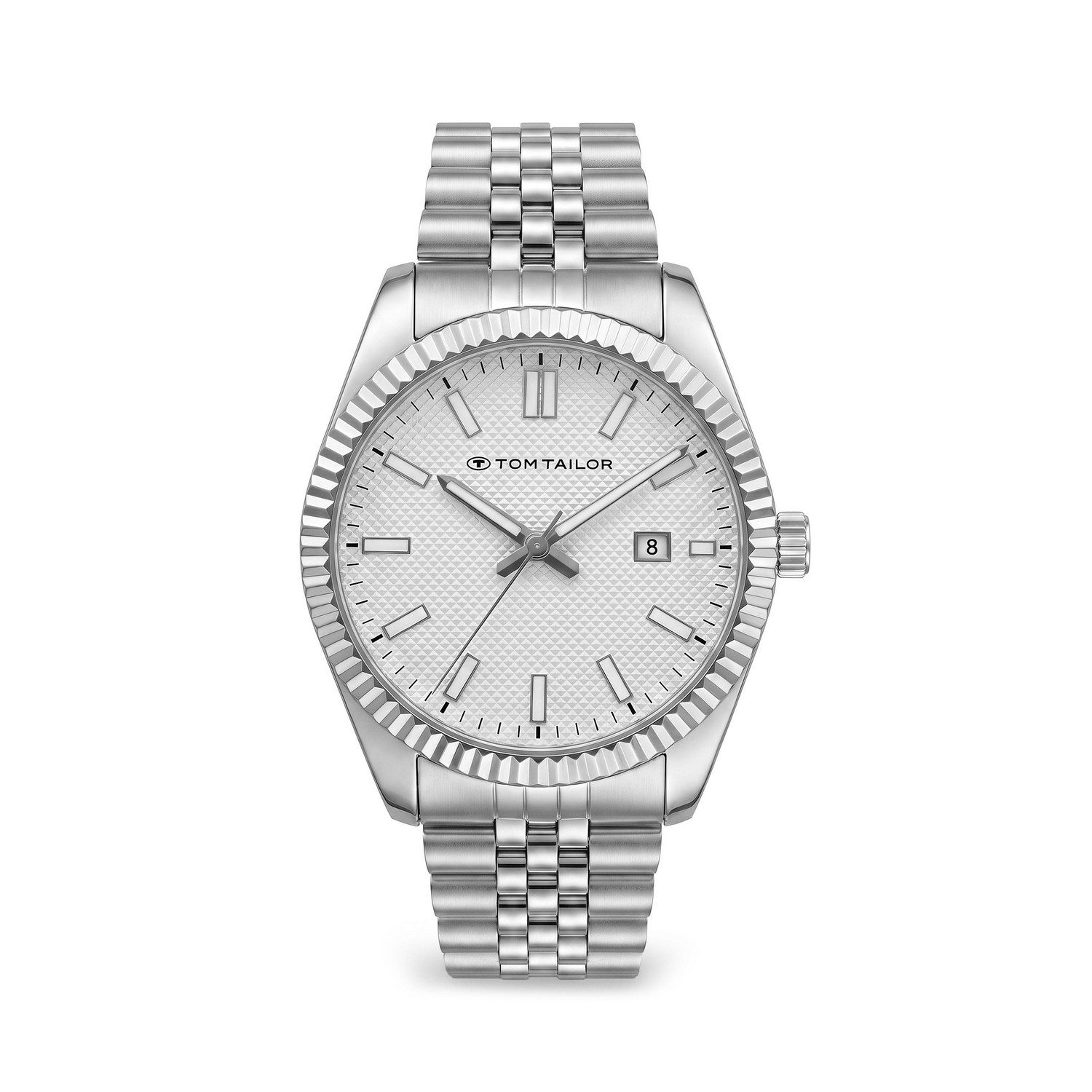TOM TAILOR Quarzuhr 2101623, Armbanduhr, Herrenuhr, Edelstahlarmband, analog, Tag