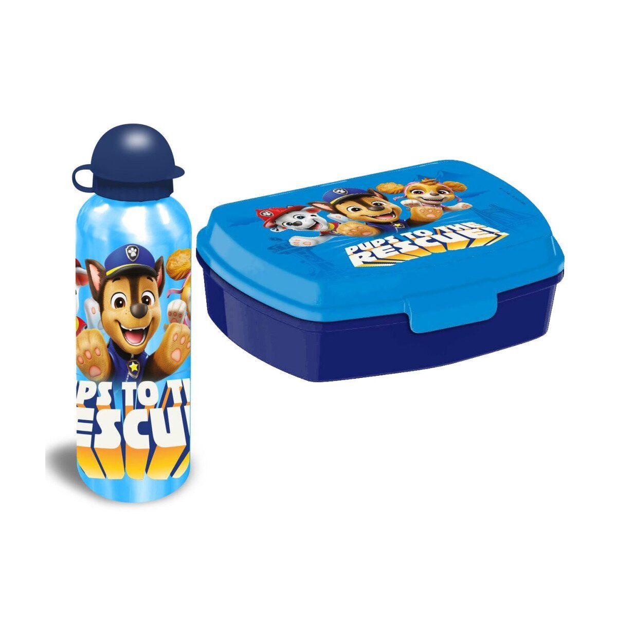 PAW PATROL Lunchbox Paw Patrol Duty Calls Sandwich-Box + Aluminiumflaschenset, Aluminium, (1-tlg)