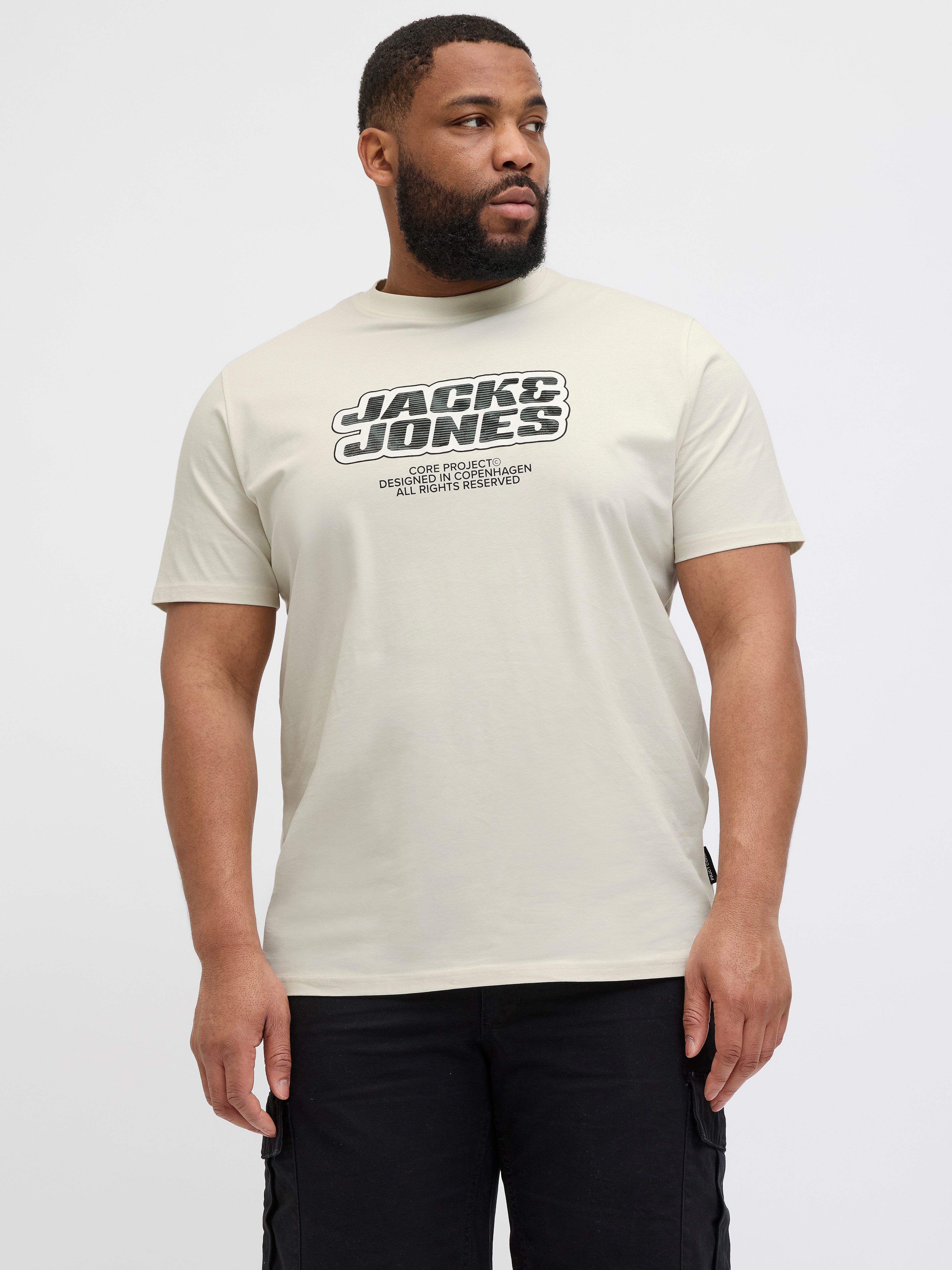 Jack & Jones PlusSize Print-Shirt JCOLIDO AOP FRONT PRINT TEE SS CRE PLS mi günstig online kaufen