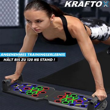 MAVURA Liegestützgriffe KRAFTOX Mobile Kraftstation Push Up Liegestütz Board Trainingsbank, Fitnessgerät Liegestützbrett Muskeltrainer