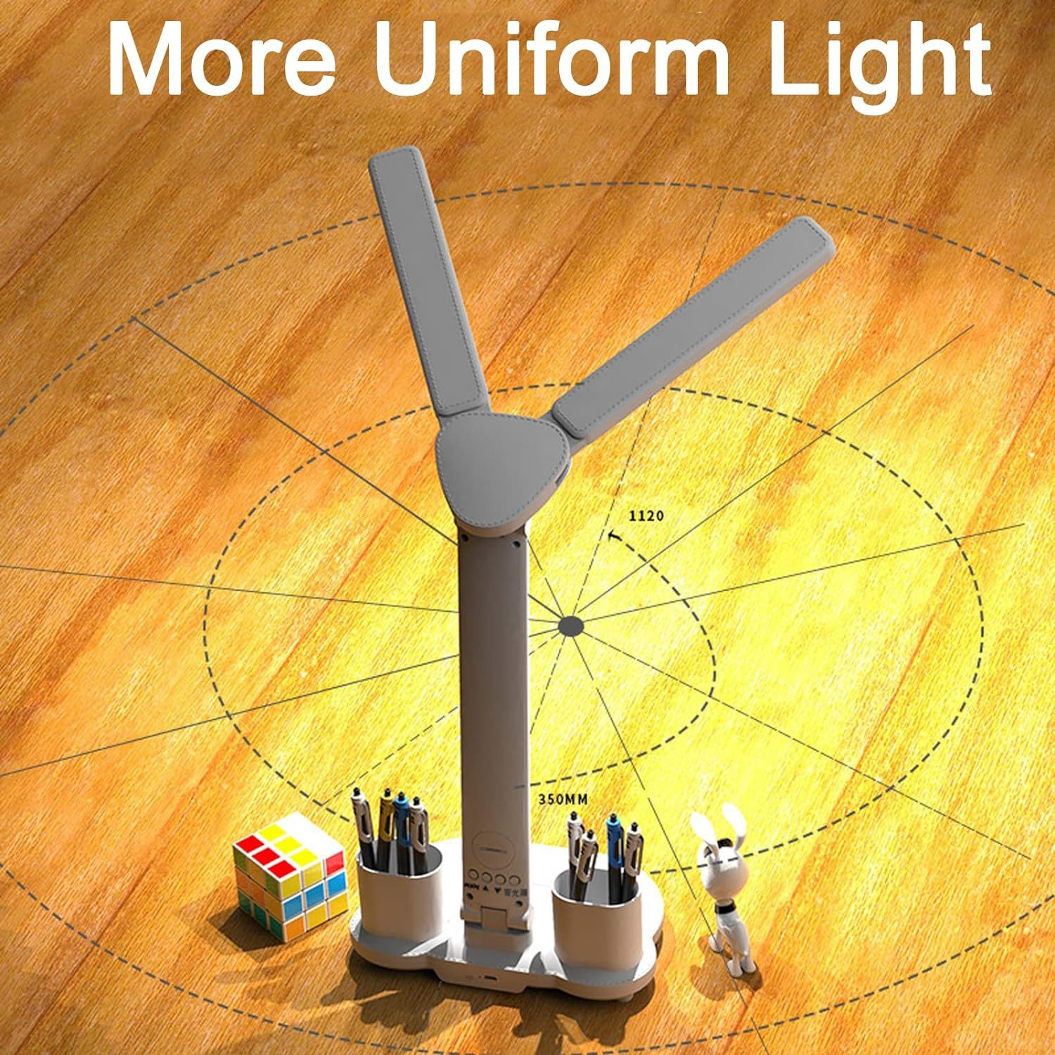 OYLCDI LED Schreibtischlampe LED Doppelkopf Dimmbare Tischleuchte mit Stift günstig online kaufen