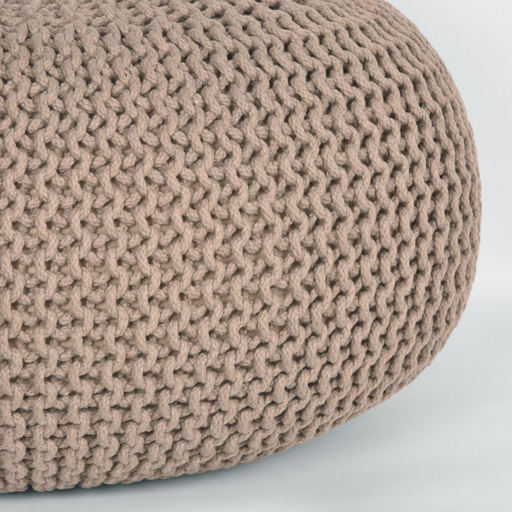 Baumwolle 350x700mm, aus Beige Hocker RINGO-Living Stuhl Möbel Mabel in